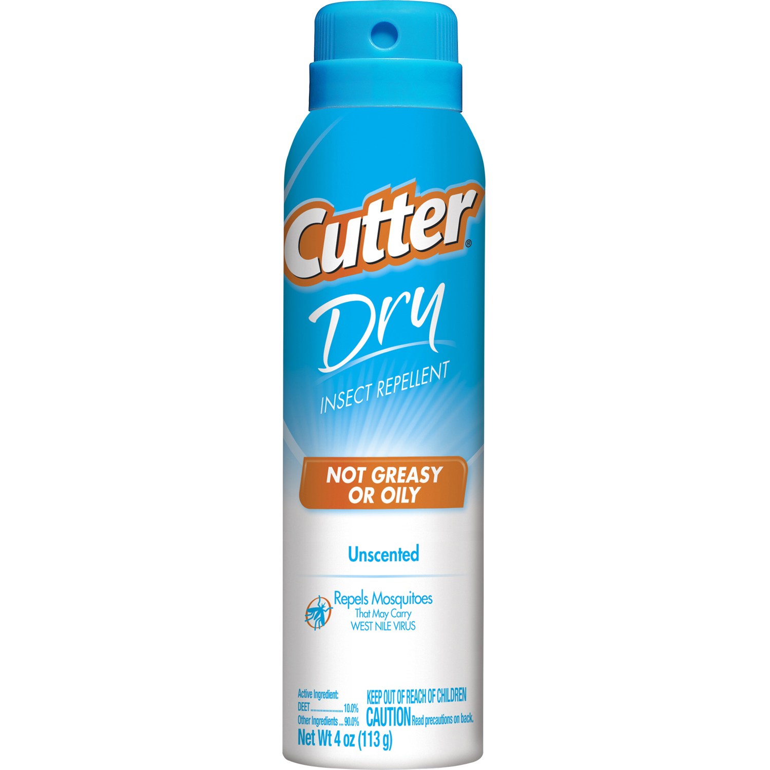 Cutter 4oz Dry Insect Repellent Aerosol 10% Deet — priced per each; minimum 12; multiples of 12
