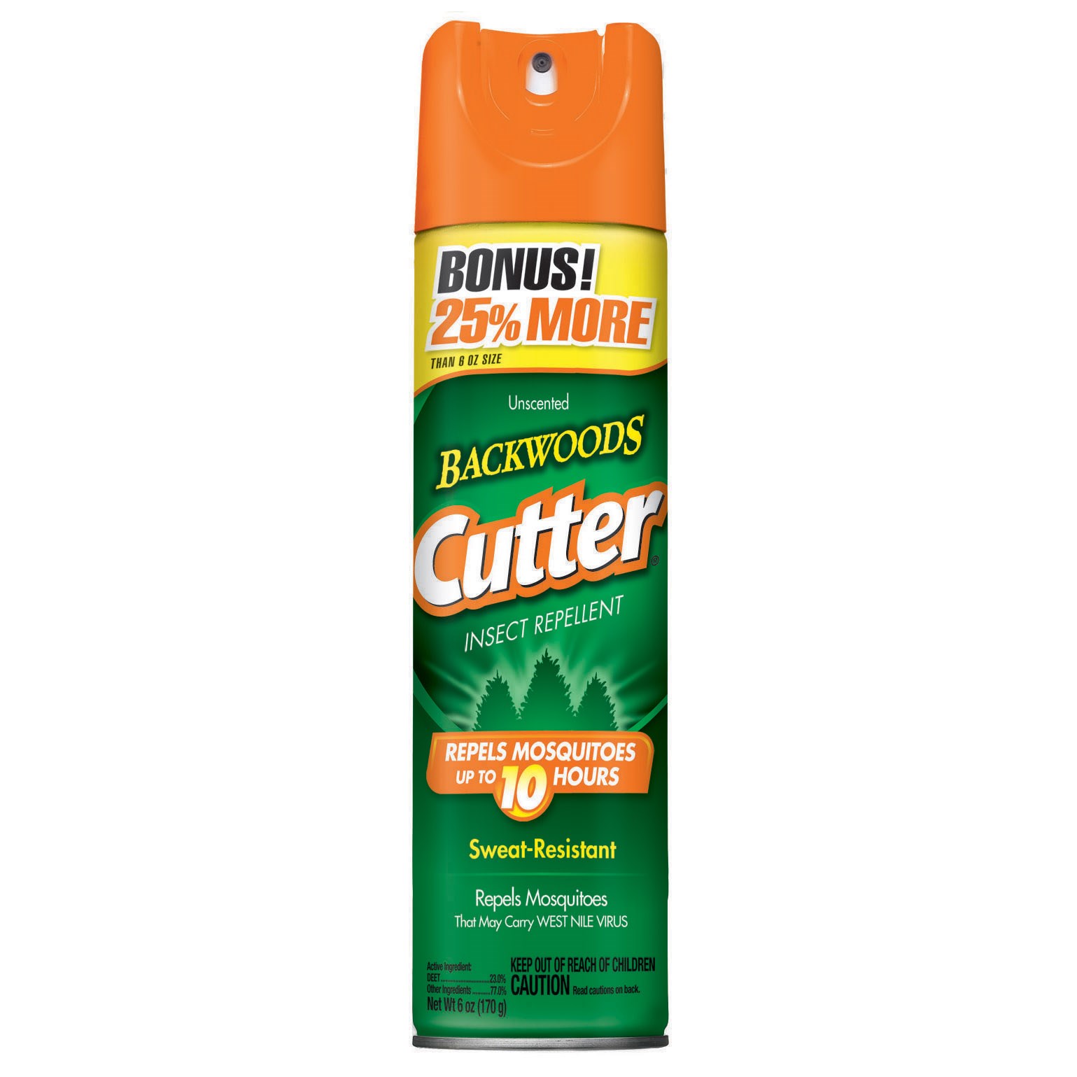 Cutter 7.5oz Backwoods 25%Deet Unscented Aero Insect Repel — priced per each; minimum 12; multiples of 12