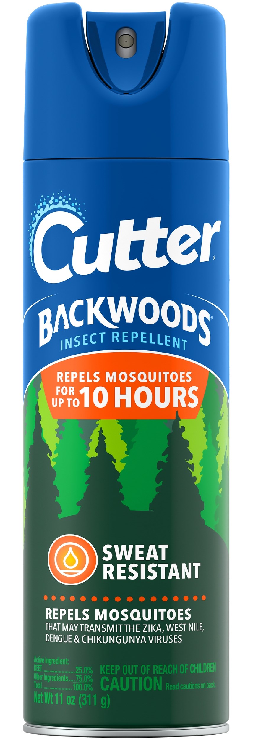 Cutter Backwoods 11oz Aerosol 25 % Deet — priced per each; minimum 12; multiples of 12