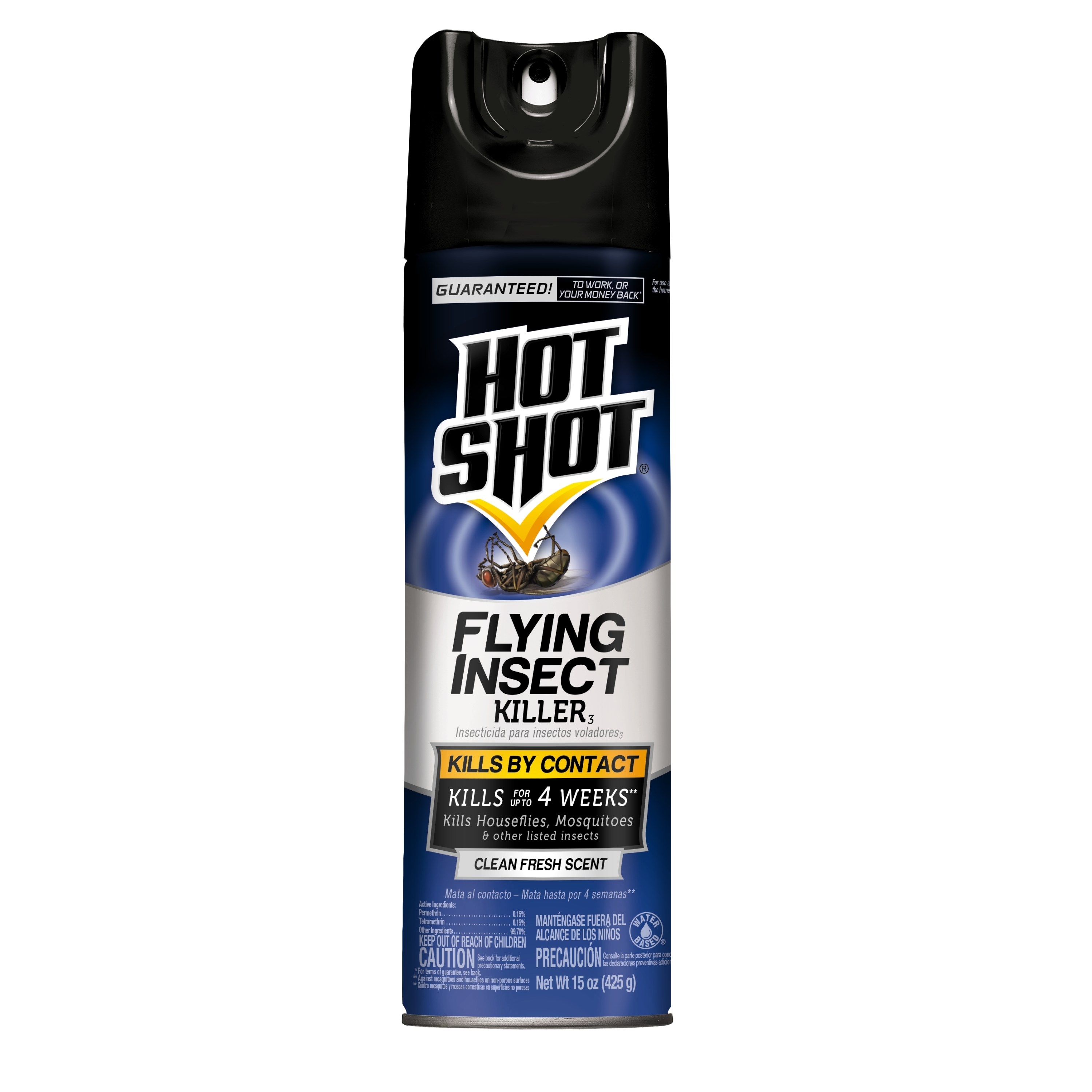 Hot Shot 15oz Flying Insect Killer Aerosol — priced per each; minimum 12; multiples of 12