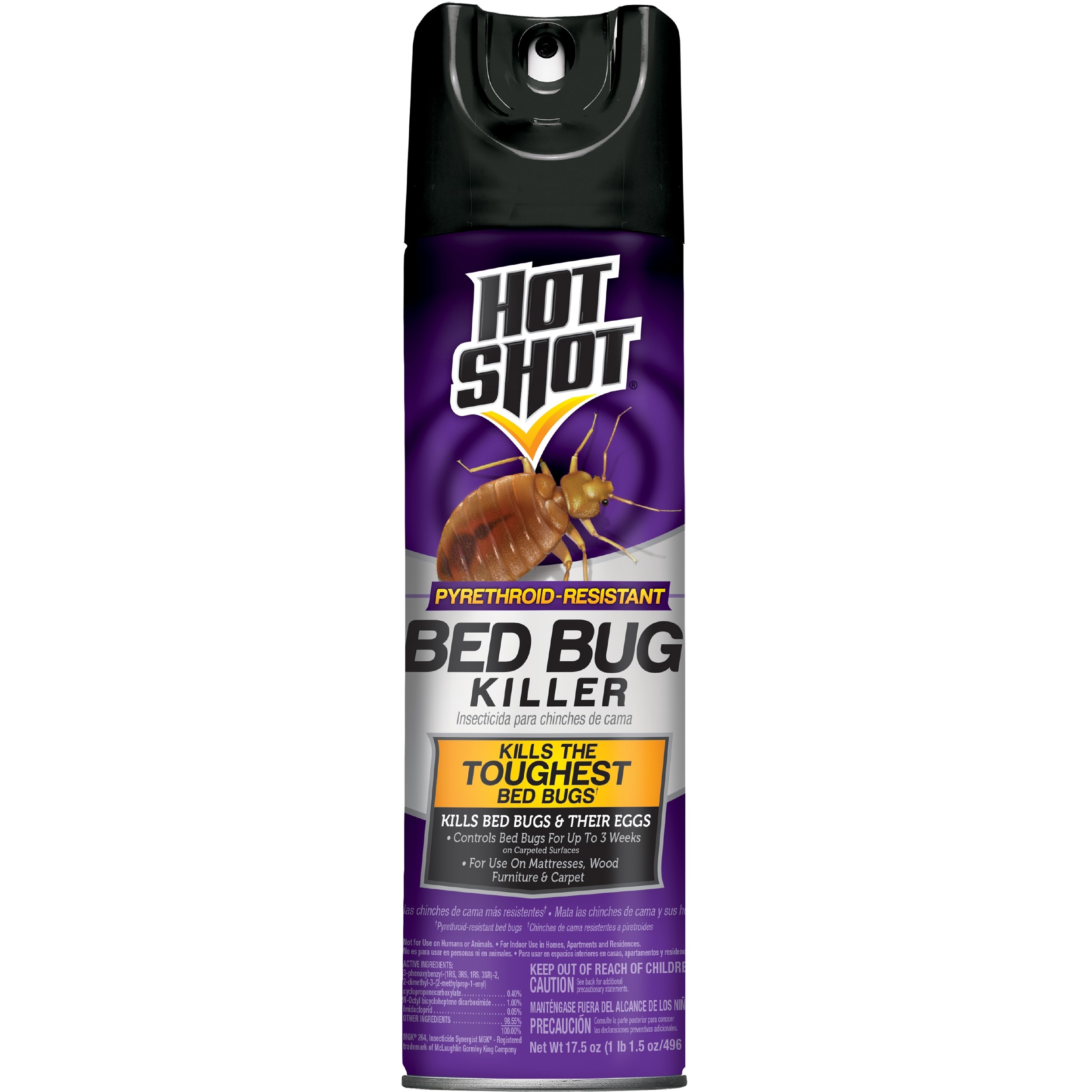 Hot Shot 17.5oz Bed Bug Killer Aerosol Spray — priced per each; minimum 12; multiples of 12