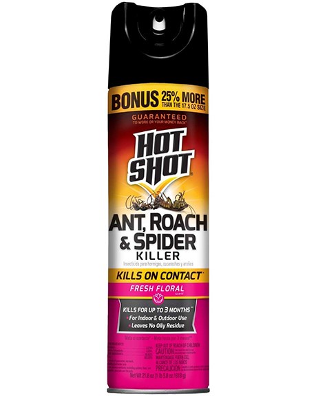 Hot Shot 17.5oz Ant Roach Spider Floral — priced per each; minimum 12; multiples of 12