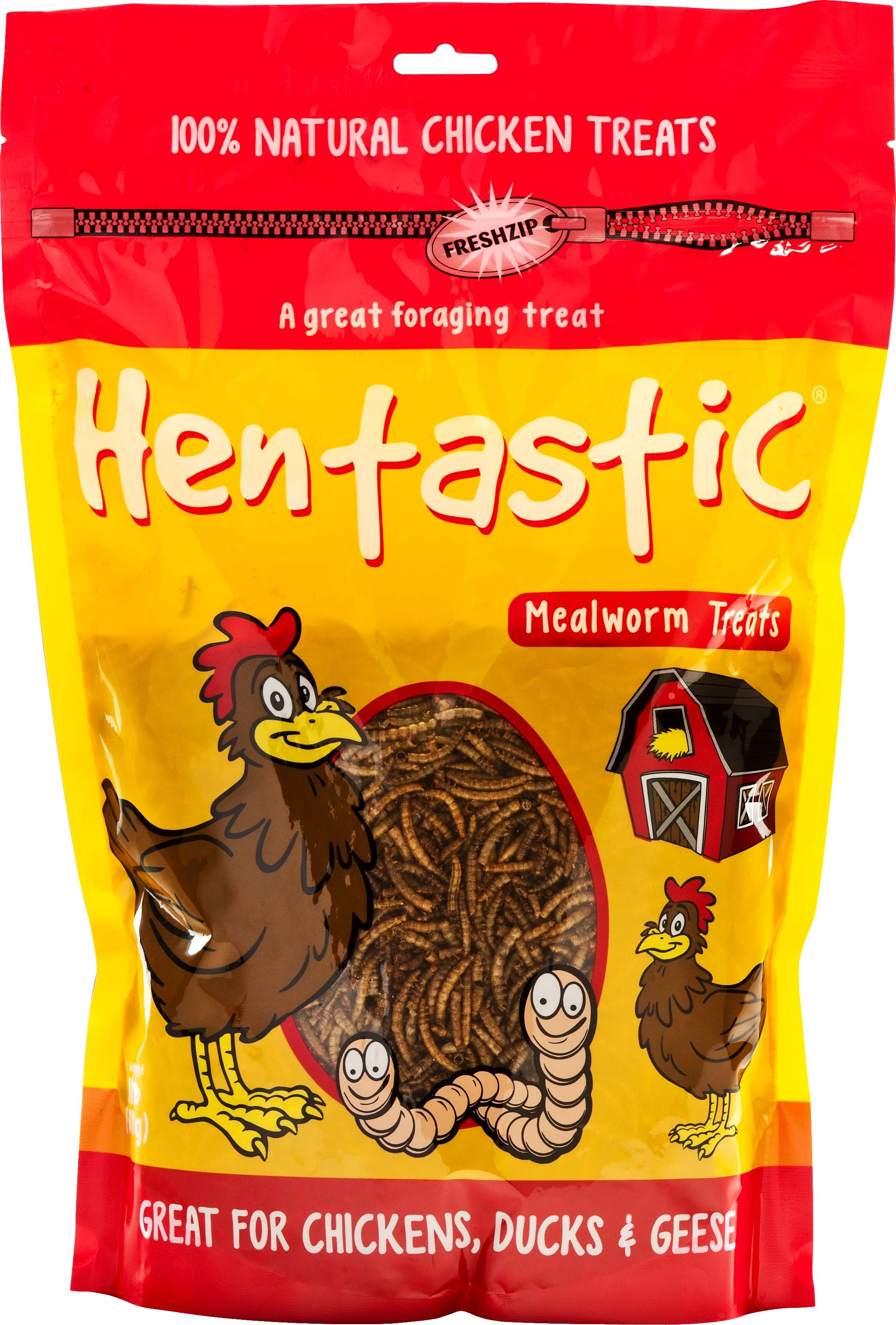 Unipet 17.64oz Hentastic Dried Mealworm Ziplock Pack — priced per each; minimum 6; multiples of 6