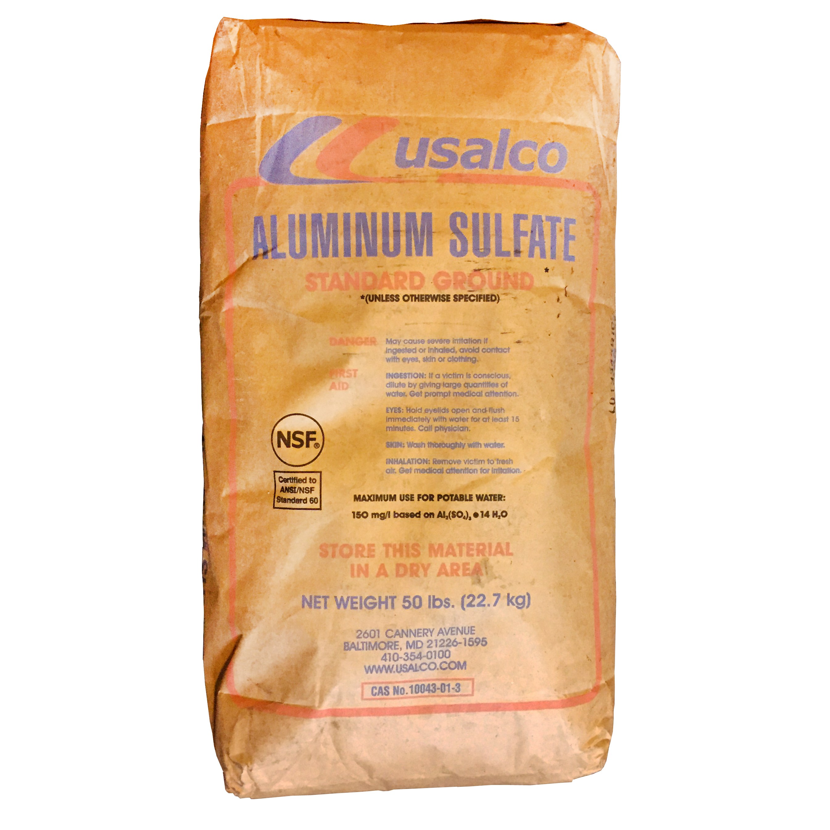 Aluminum Sulfate Granular 50Lb — Single Unit
