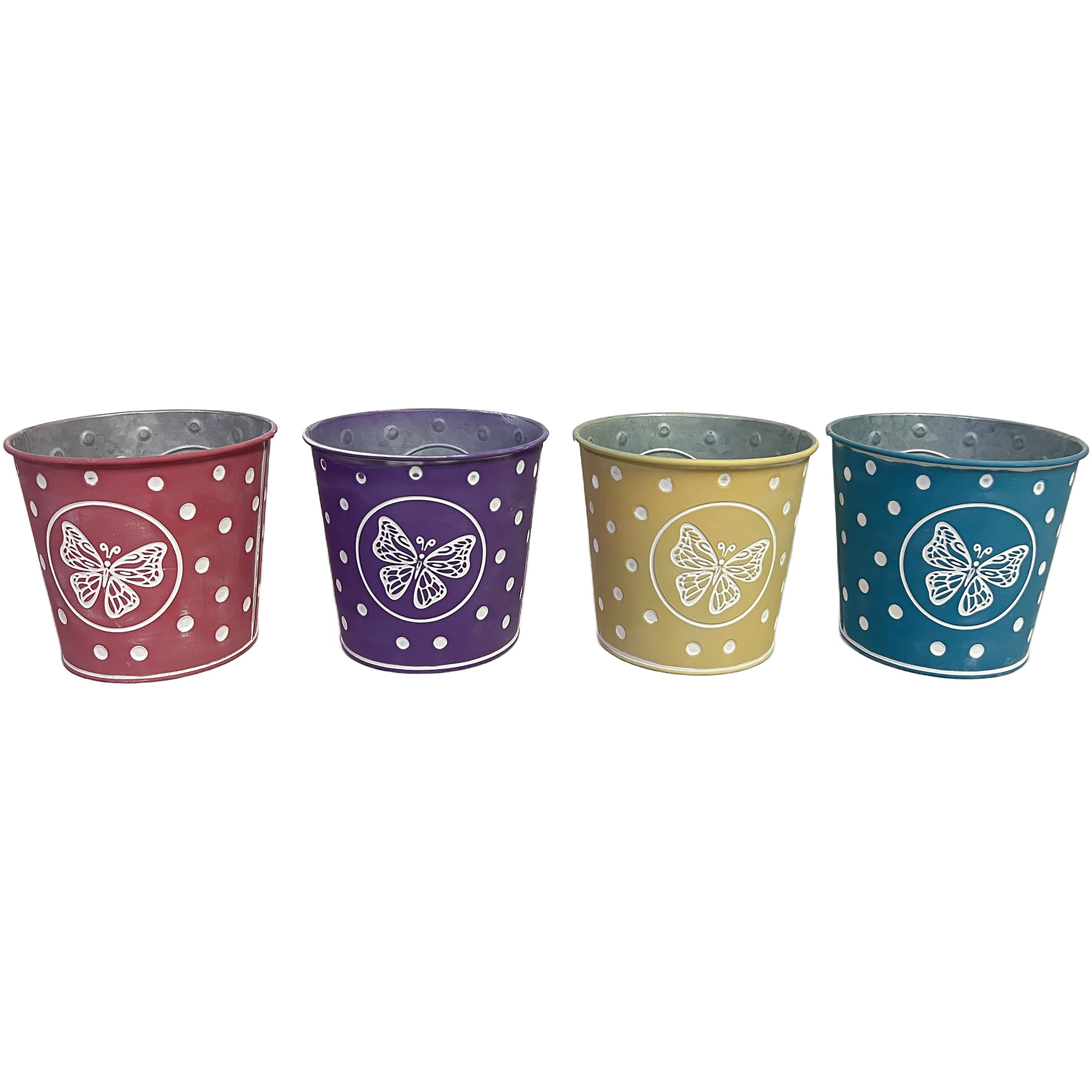 VCS 5" Butterfly Polka Dot Planters — priced per each; minimum 24; multiples of 24