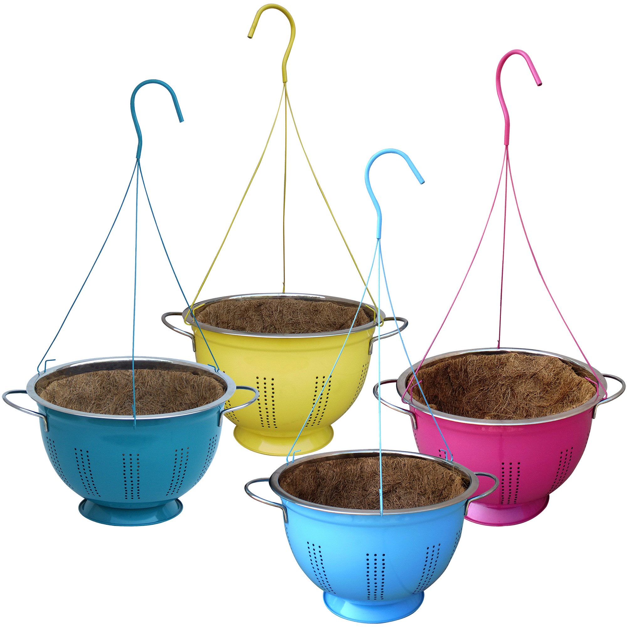 VCS 11" Hanging Colander Planters with Coco Liner — priced per each; minimum 12; multiples of 12