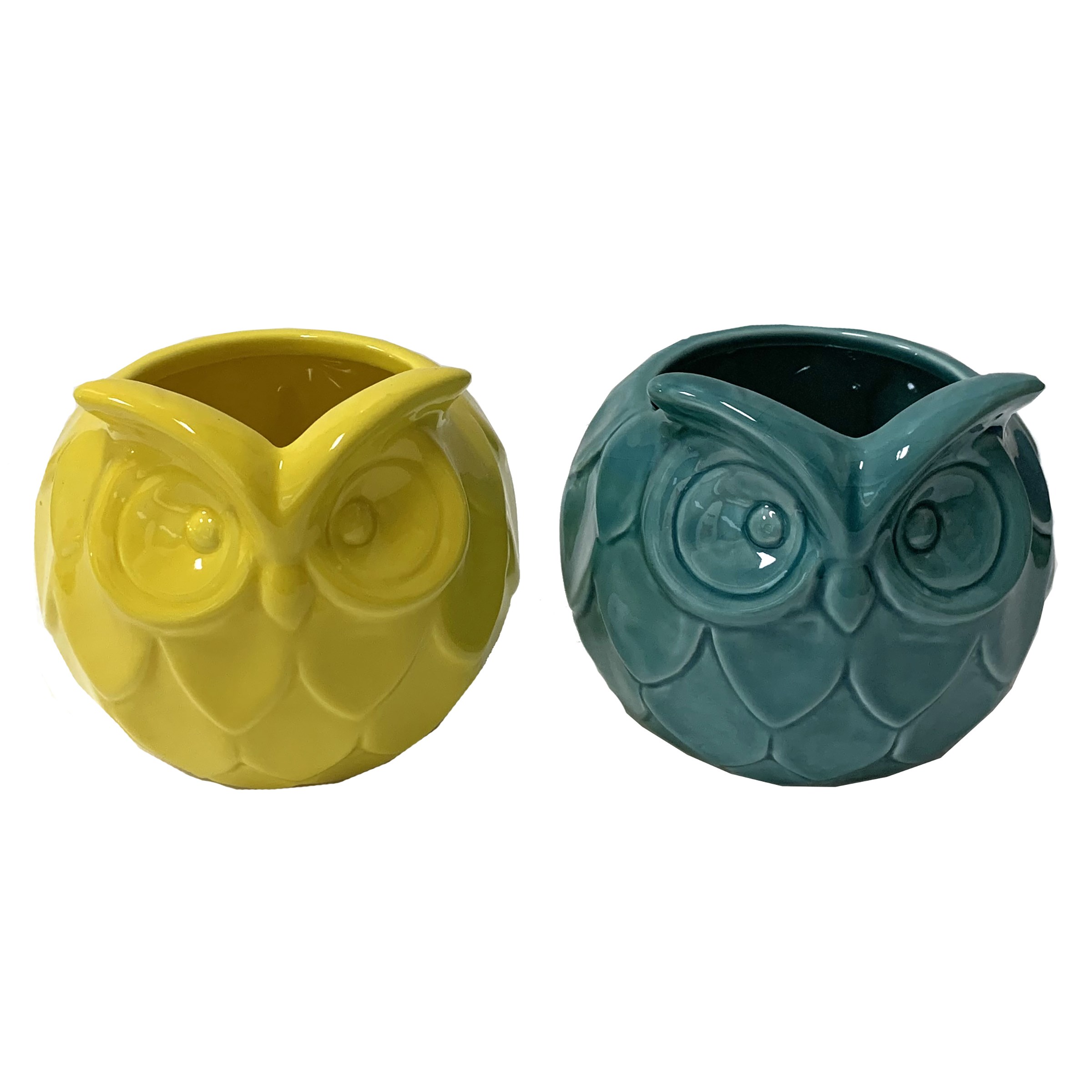VCS 4" Ceramic Owl Planters — priced per each; minimum 12; multiples of 12