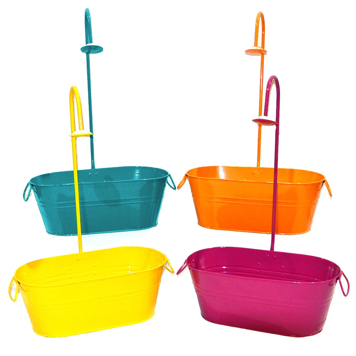 VCS 17" Flower Shower Oval Planters Watercolor — priced per each; minimum 12; multiples of 12