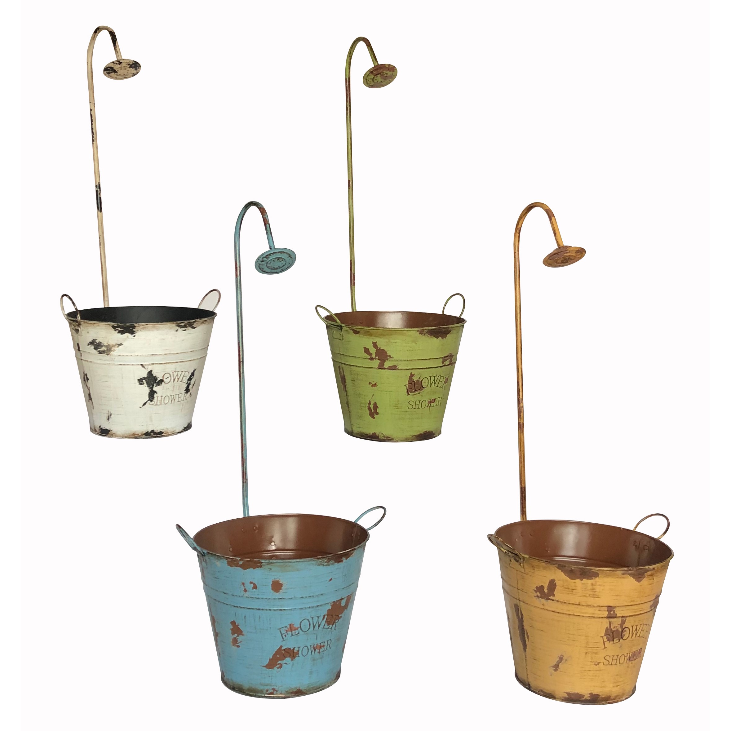 VCS 10" Flower Shower Round Planters Vintage — priced per each; minimum 12; multiples of 12