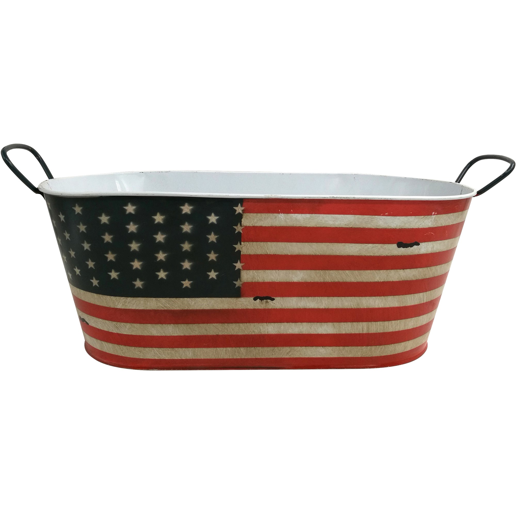 VCS 17" Stars And Stripes Oval Planter — priced per each; minimum 12; multiples of 12