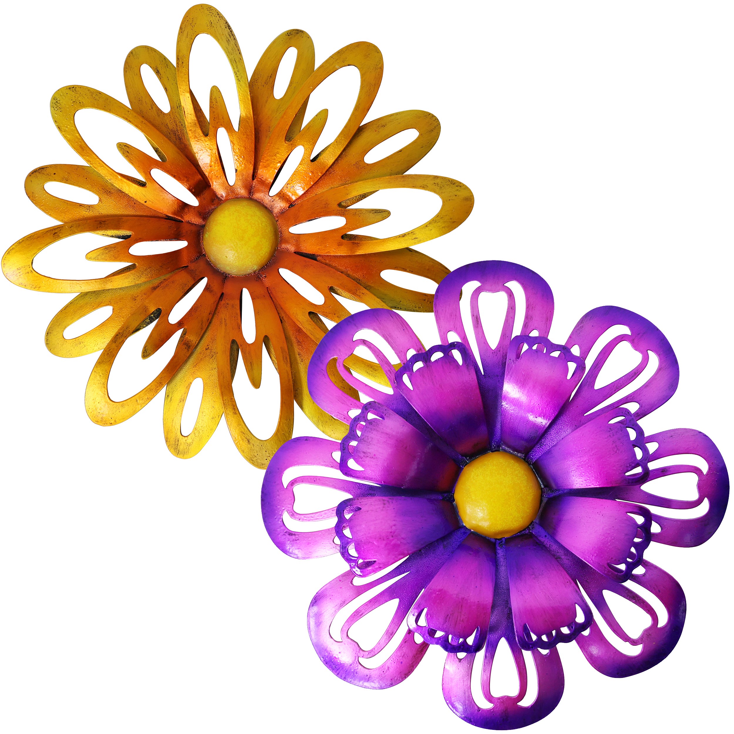 VCS 10" Purple Orange Flower — priced per each; minimum 12; multiples of 12