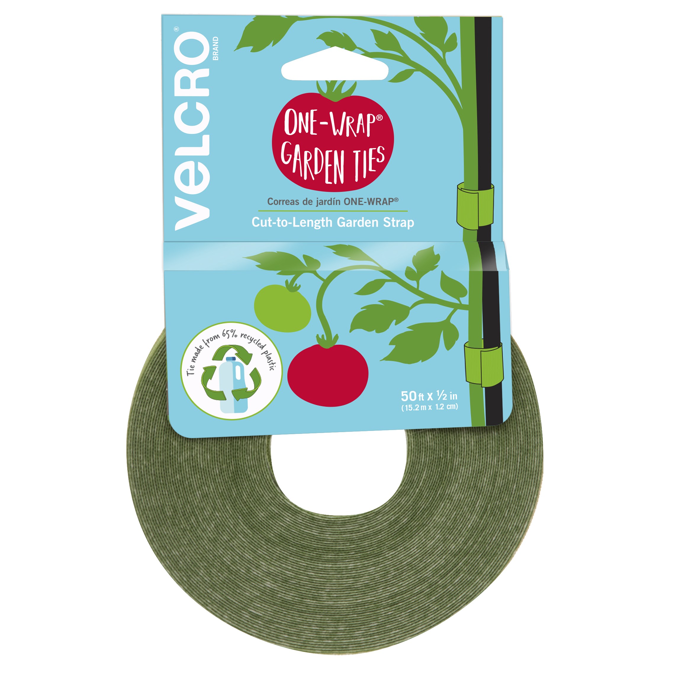 Velcro Brand One-Wrap Garden Ties 50ft X 1/2in Green 6/48 — priced per each; minimum 6; multiples of 6