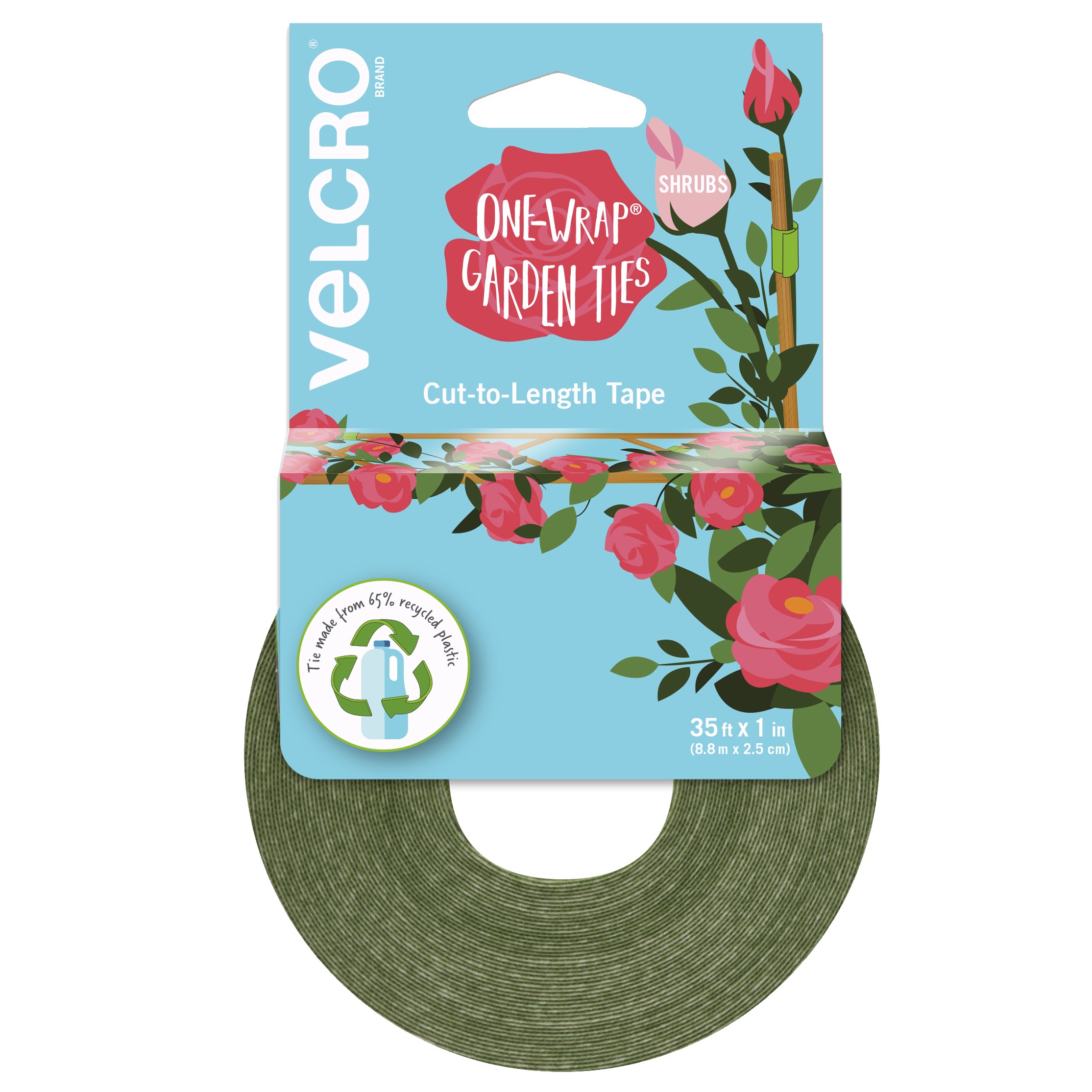 Velcro Brand One-Wrap Garden Ties 35ft X 1in Roll 6/48 — priced per each; minimum 6; multiples of 6