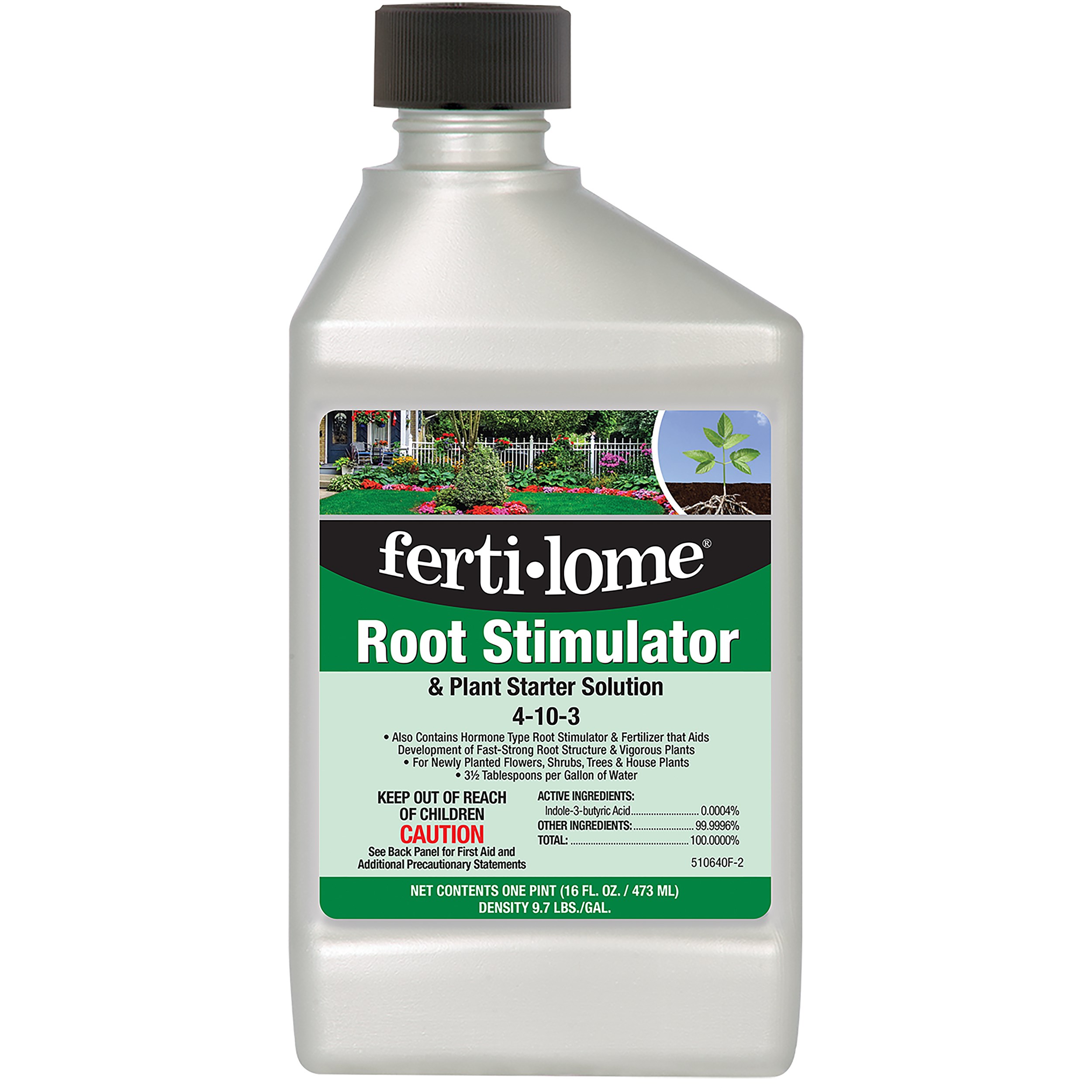 Fertilome 16oz Root Stimulator Plant Starter Sol 4-10-3 — priced per each; minimum 12; multiples of 12