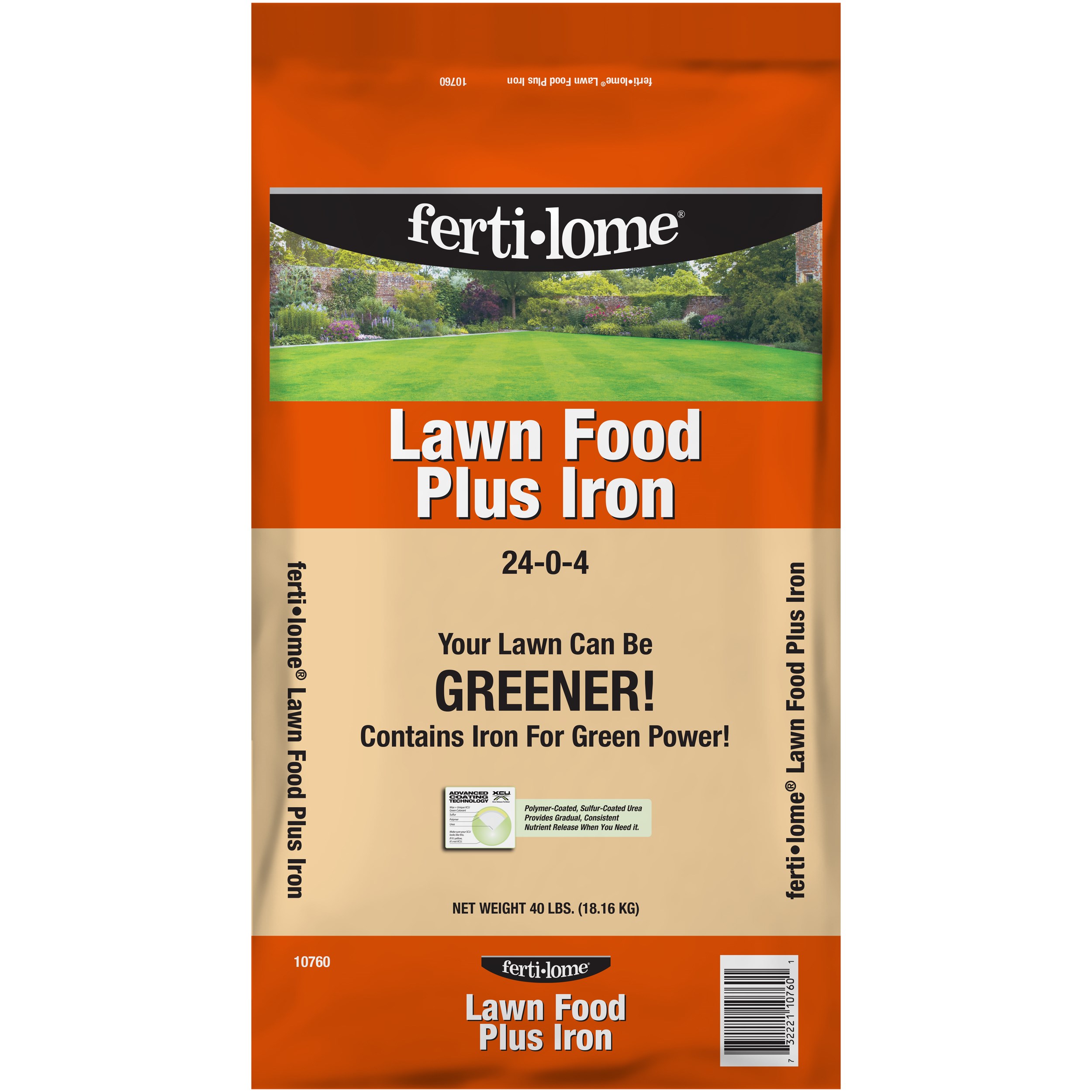 Fertilome 40# Lawn Food Plus Iron 24-0-4