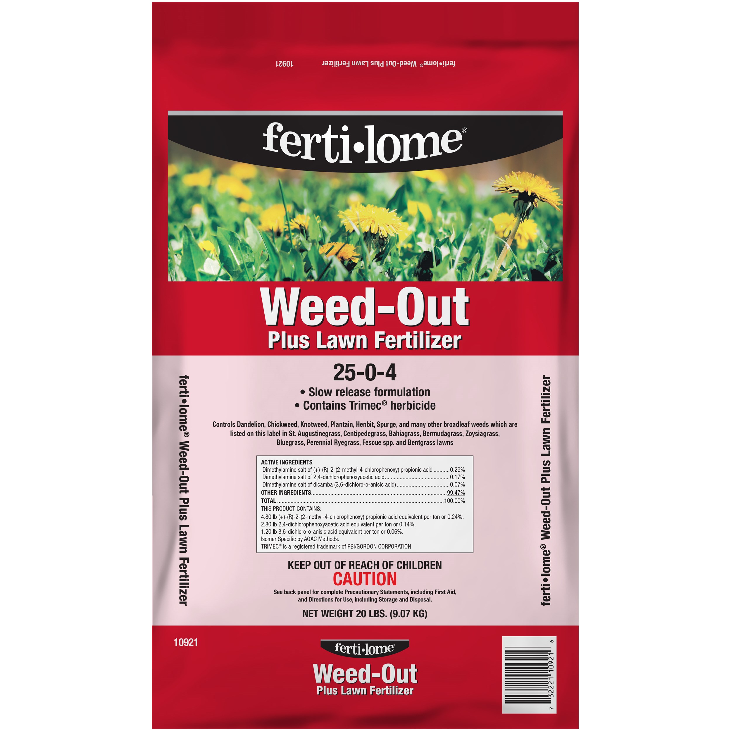 Fertilome 20# Weed Out + Lawn Fertilizer 25-0-4