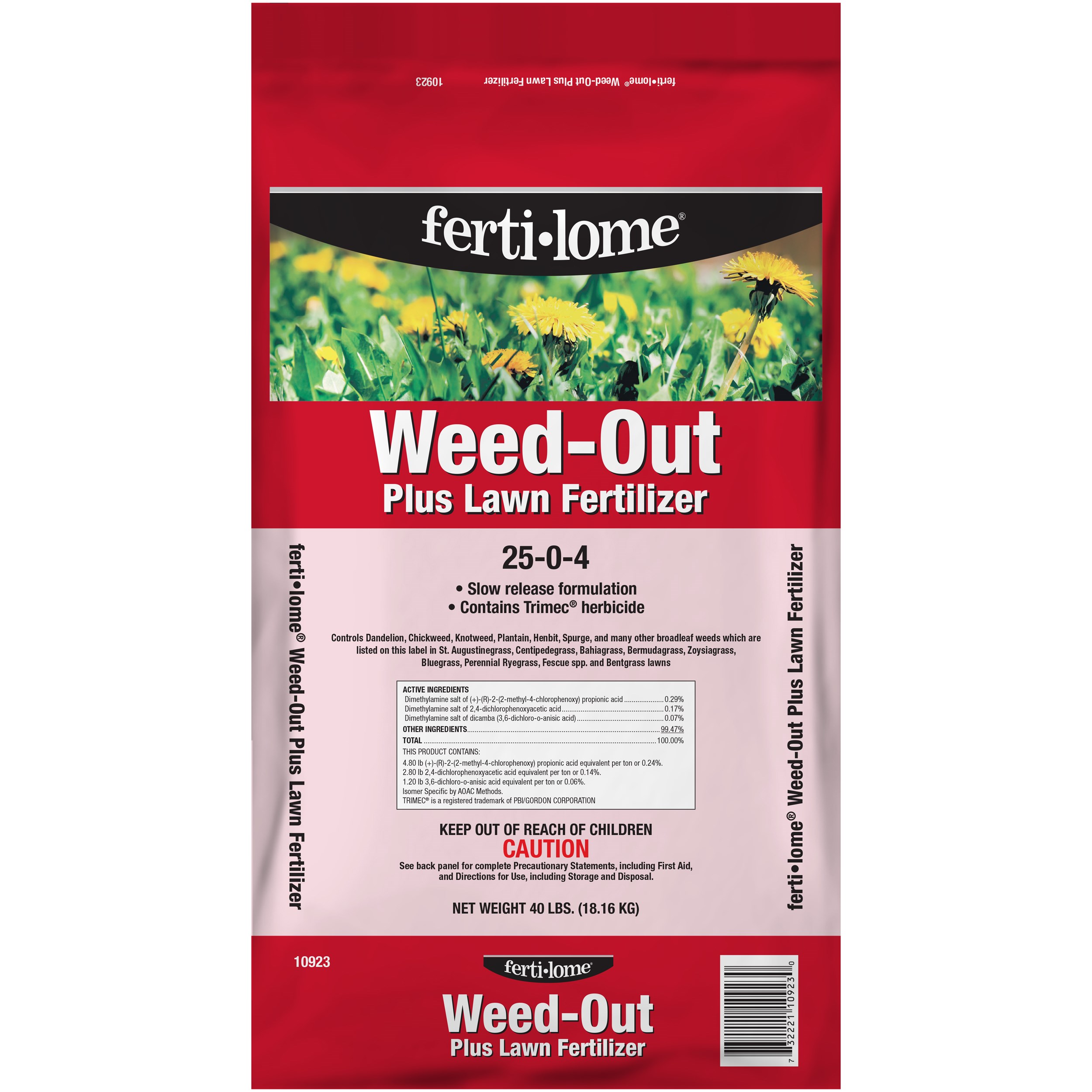 Fertilome 40# Weed Out + Lawn Fertilizer 25-0-4