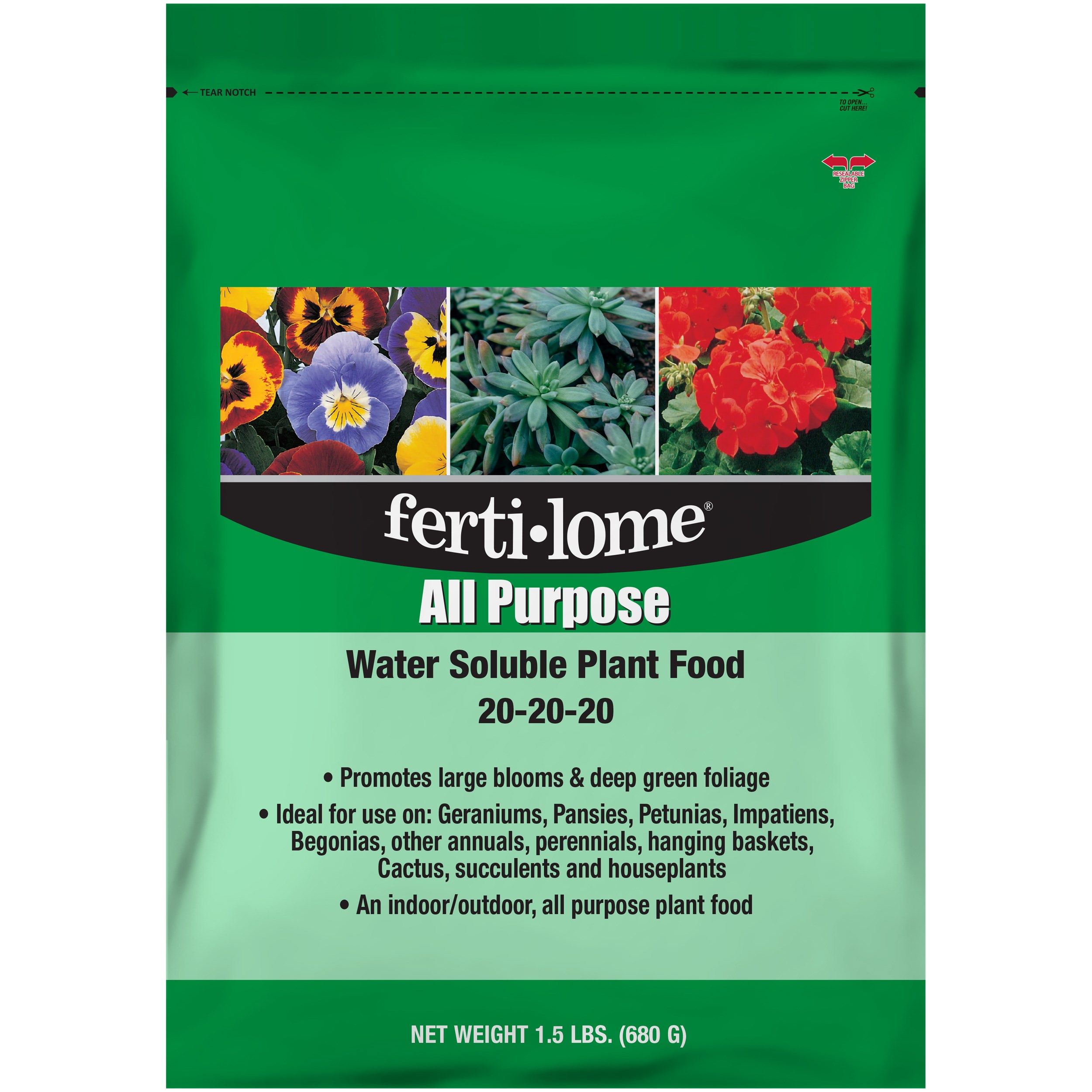 Fertilome 1.5# All Purpose WSF 20-20-20 — priced per each; minimum 12; multiples of 12