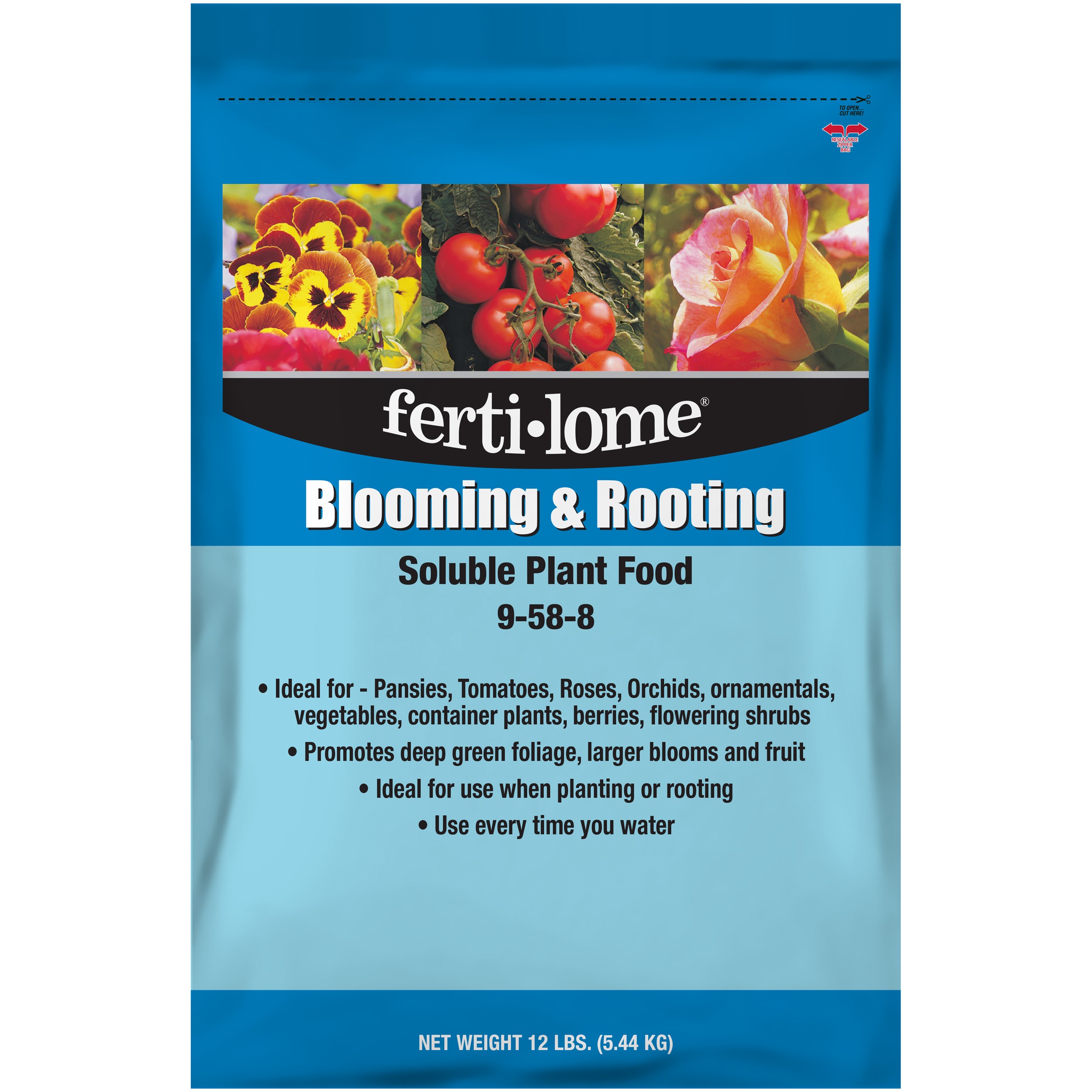 Fertilome 12# Blooming & Rooting 9-58-8 — priced per each; minimum 4; multiples of 4
