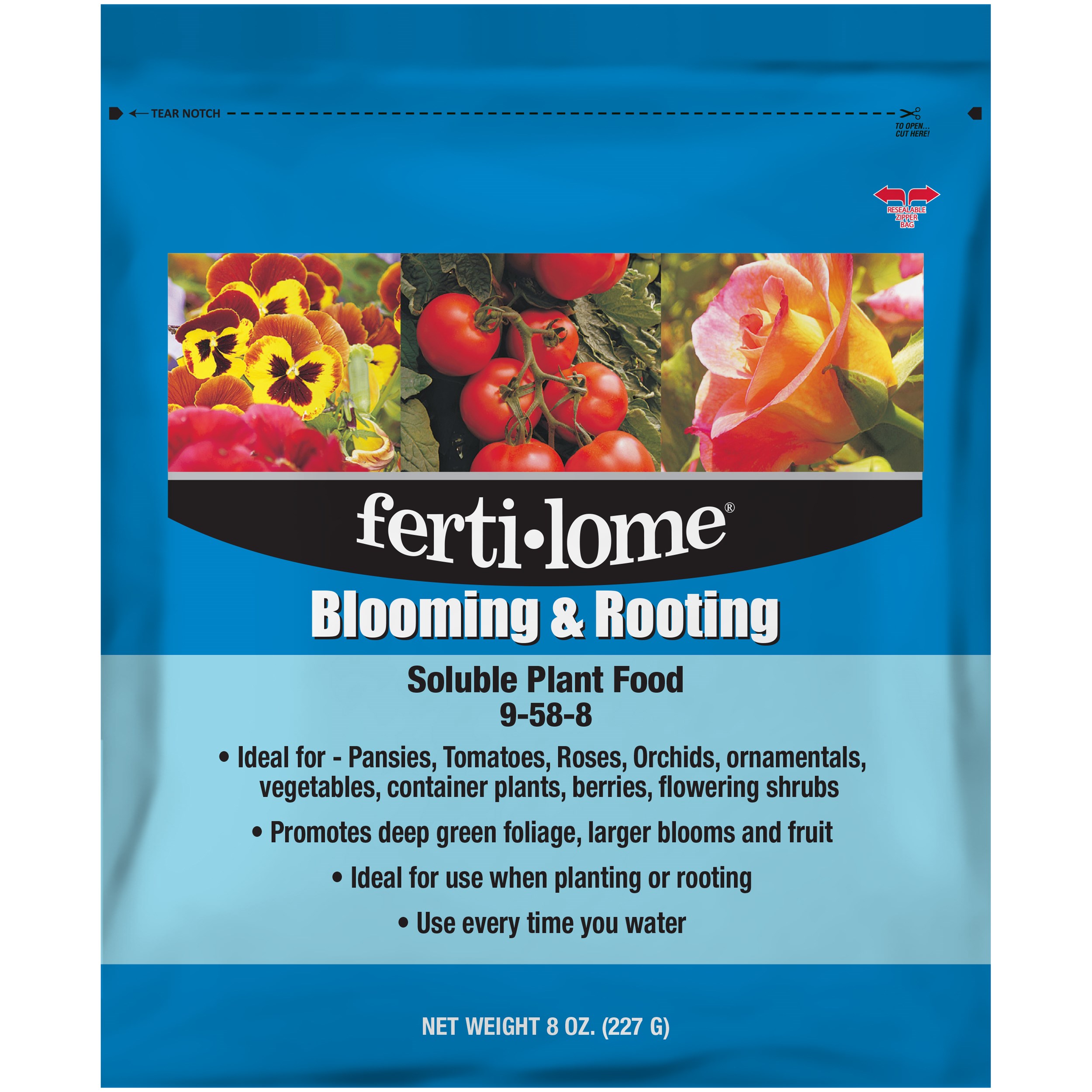 Fertilome 8oz Bloom Root Soluble Plant Food 9-58-8 — priced per each; minimum 24; multiples of 24