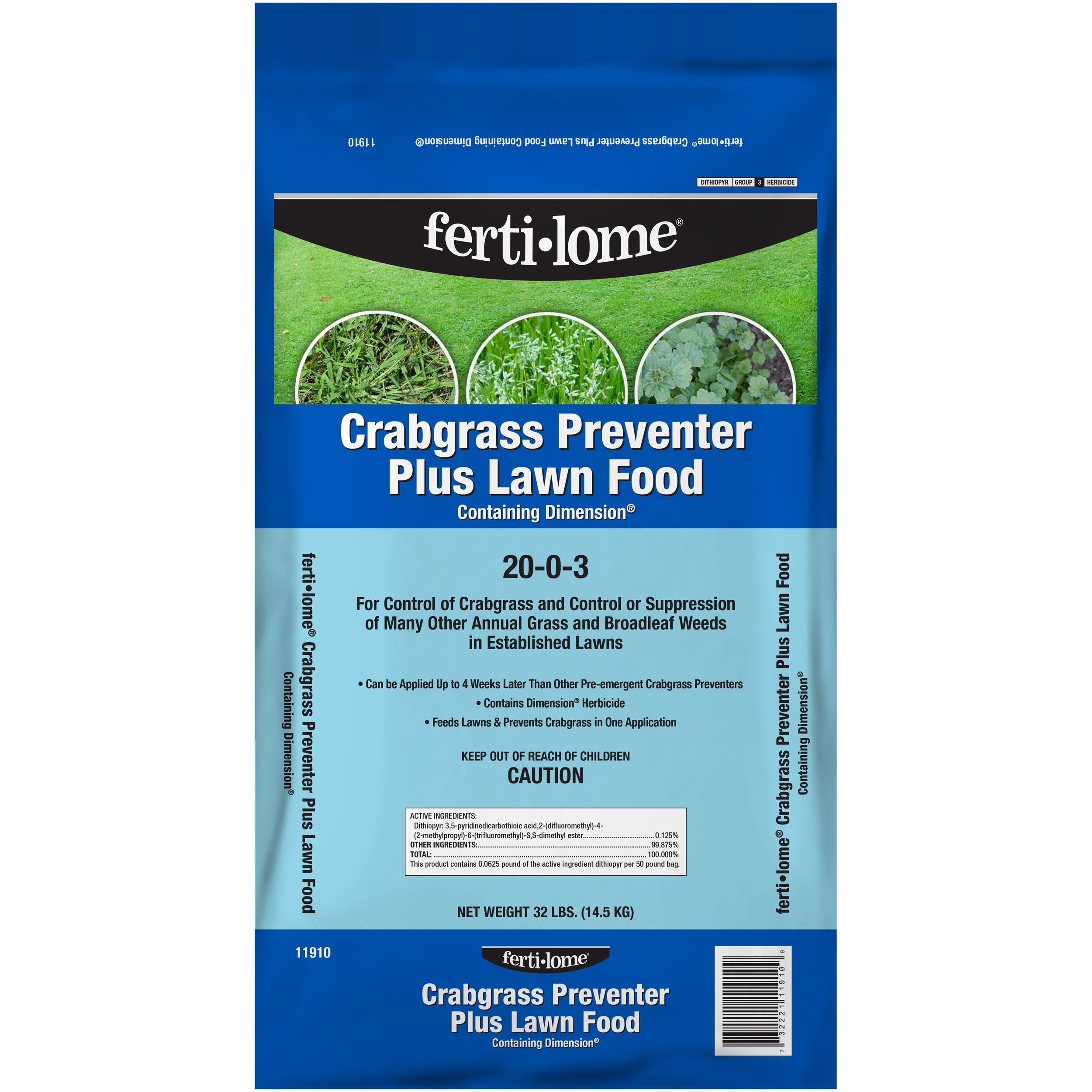 Fertilome 32# Crabgrass Prevent & Lawn Food w/ Dimension 20-0-3