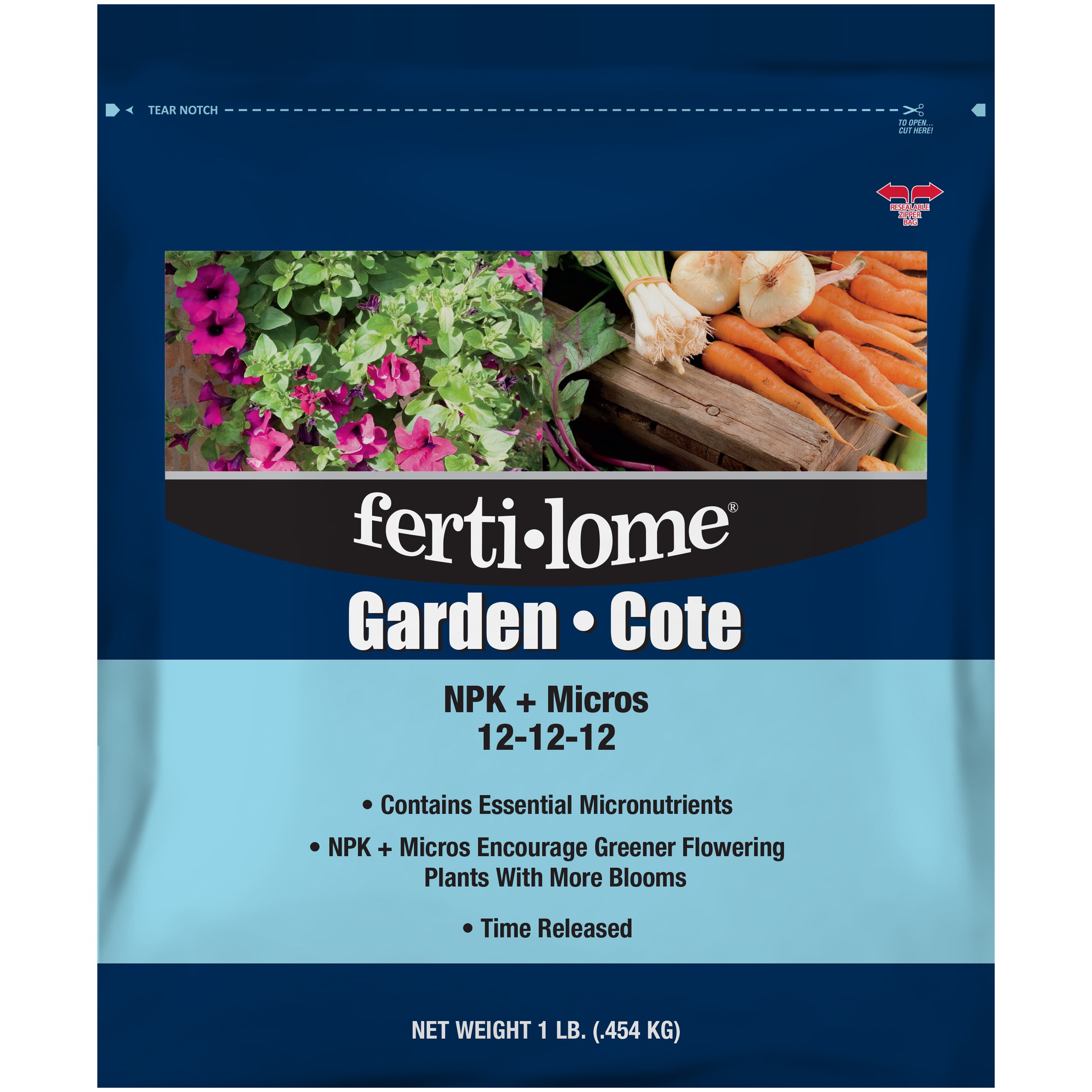 Fertilome 1# Garden Cote 12-12-12 Plant Food — priced per each; minimum 24; multiples of 24