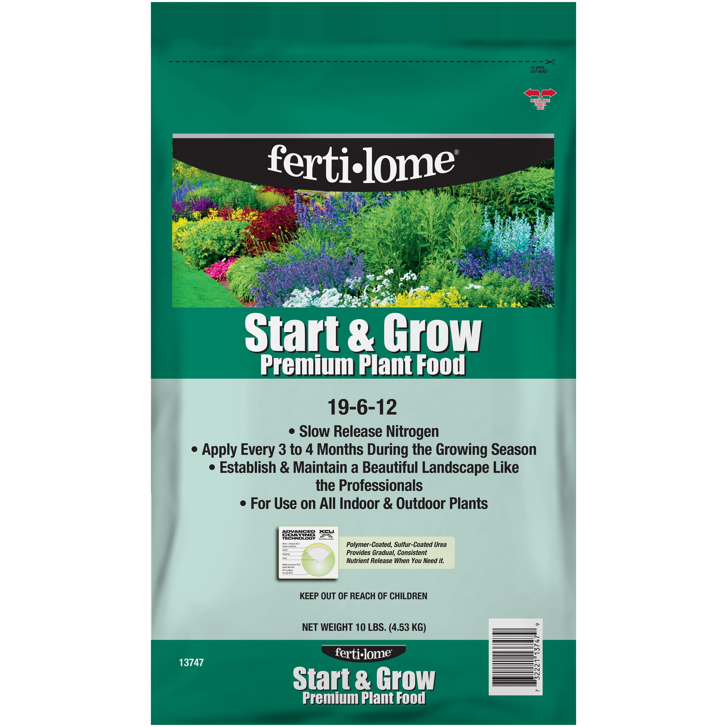 Fertilome 10# Start & Grow Premium Plant Food 19-6-12 — priced per each; minimum 4; multiples of 4