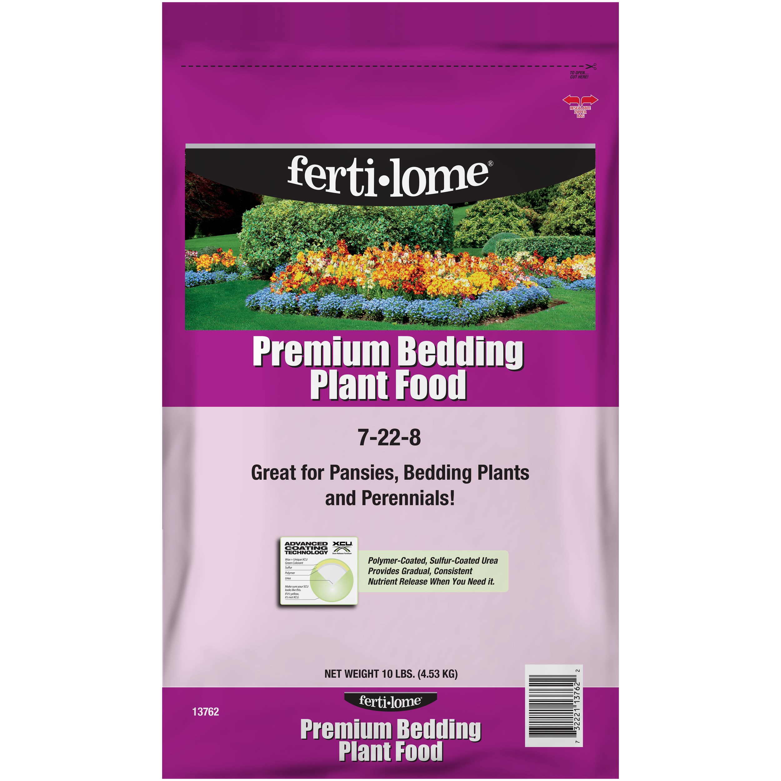 Fertilome 10# Premium Bedding Plant Food 7-22-8 — priced per each; minimum 4; multiples of 4