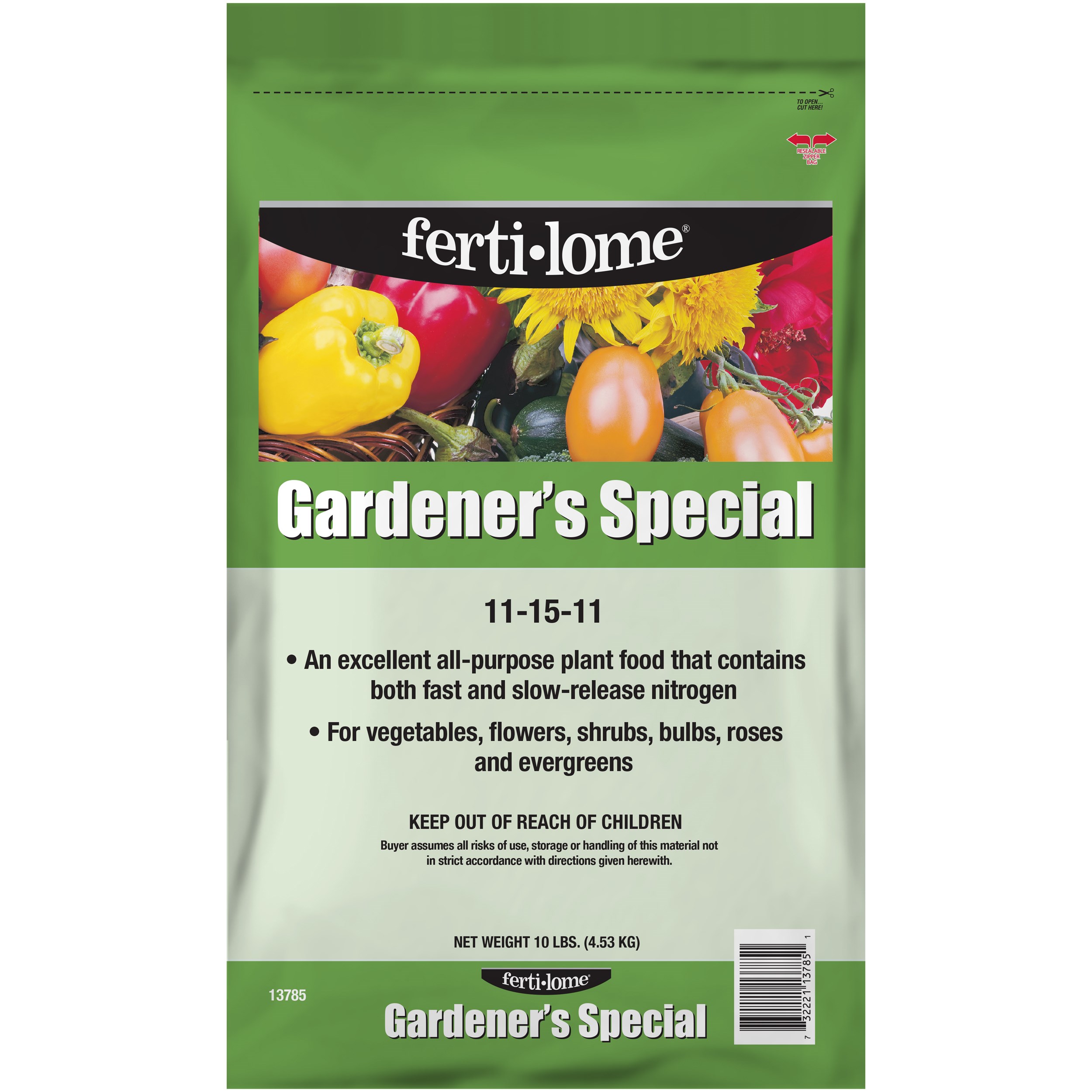 Fertilome 10# Gardeners Special 11-15-11 — priced per each; minimum 4; multiples of 4