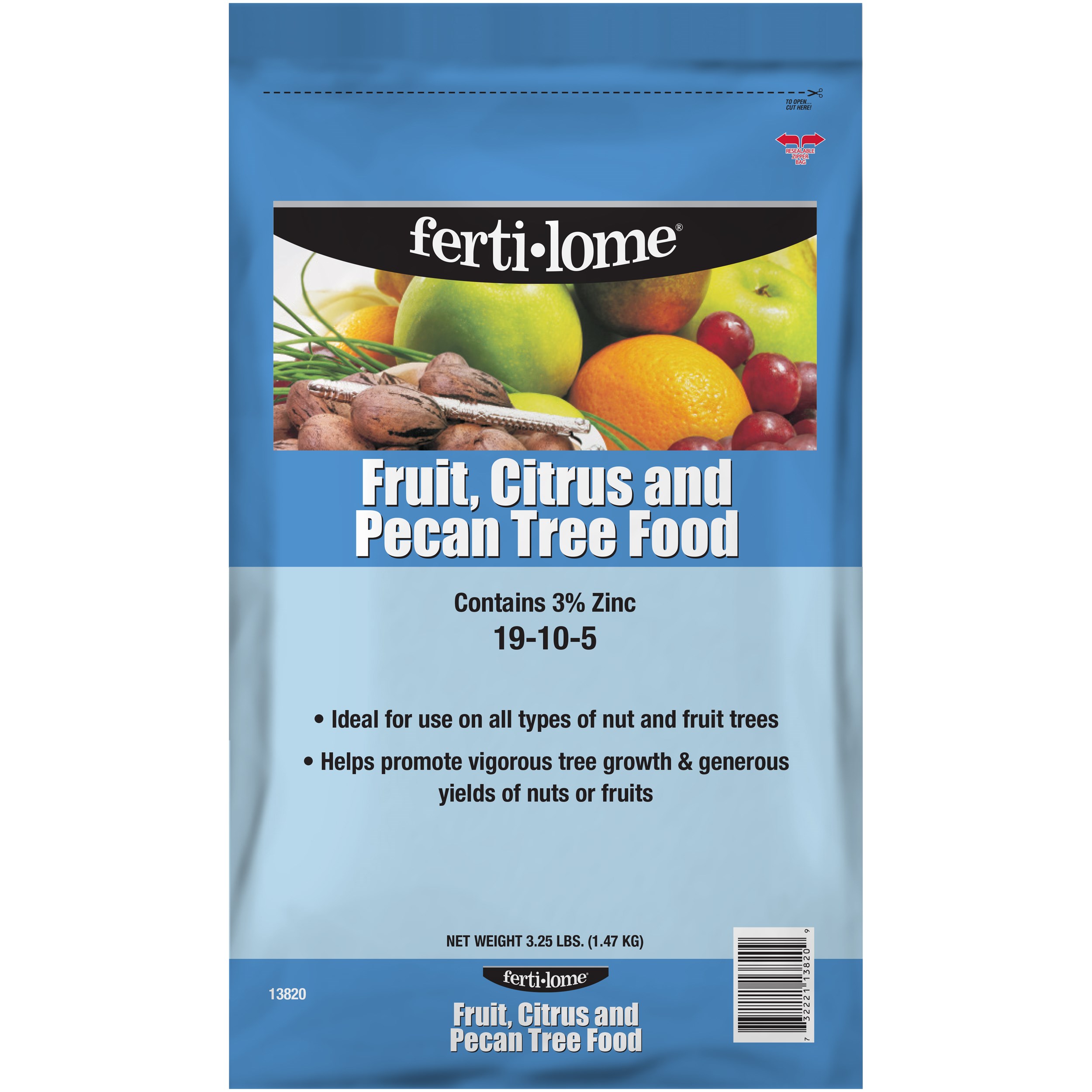 Fertilome 3.25# Fruit, Citrus, And Pecan Tree Food 19-10-5 — priced per each; minimum 12; multiples of 12