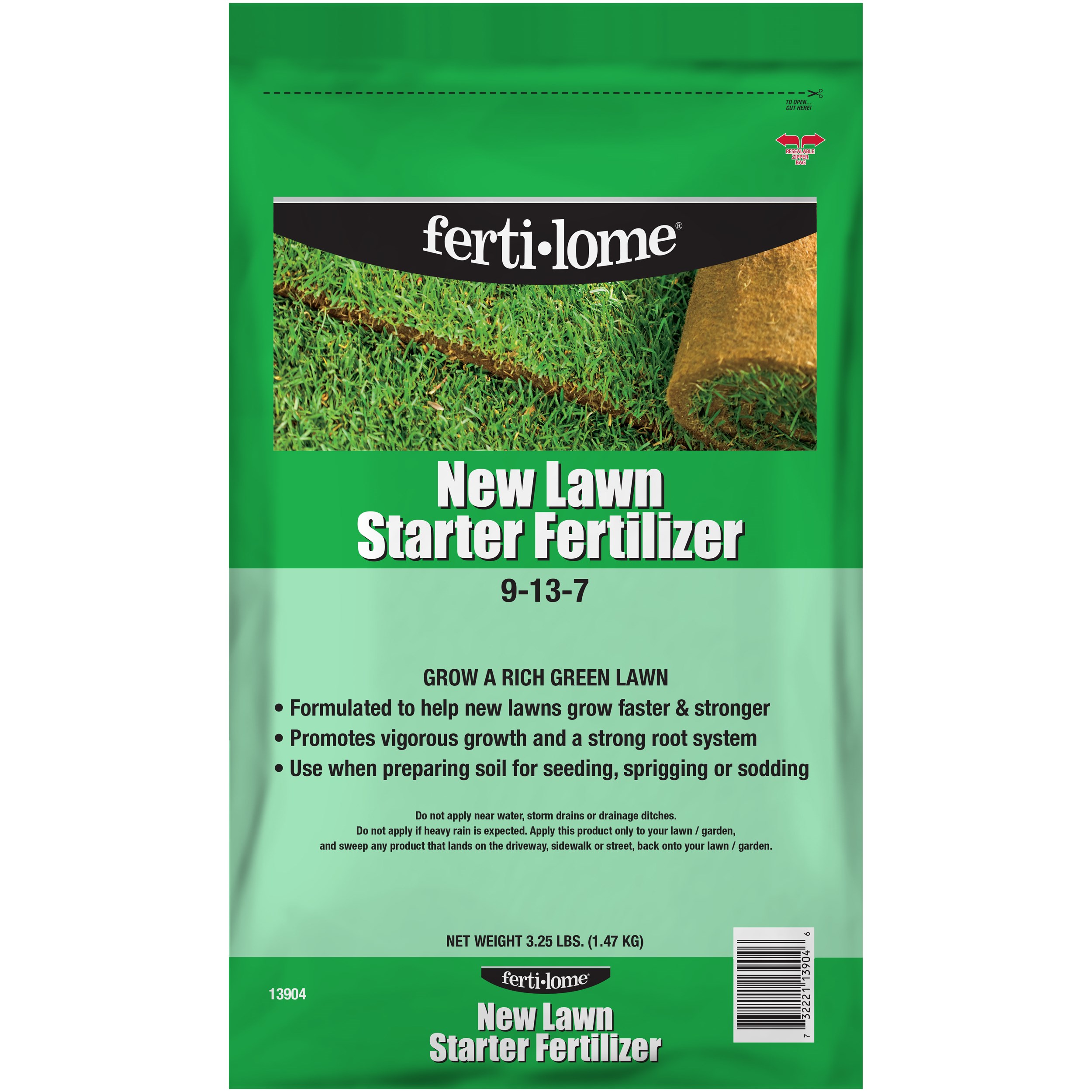 Fertilome 3.25# New Lawn Starter 9-13-7 — priced per each; minimum 12; multiples of 12