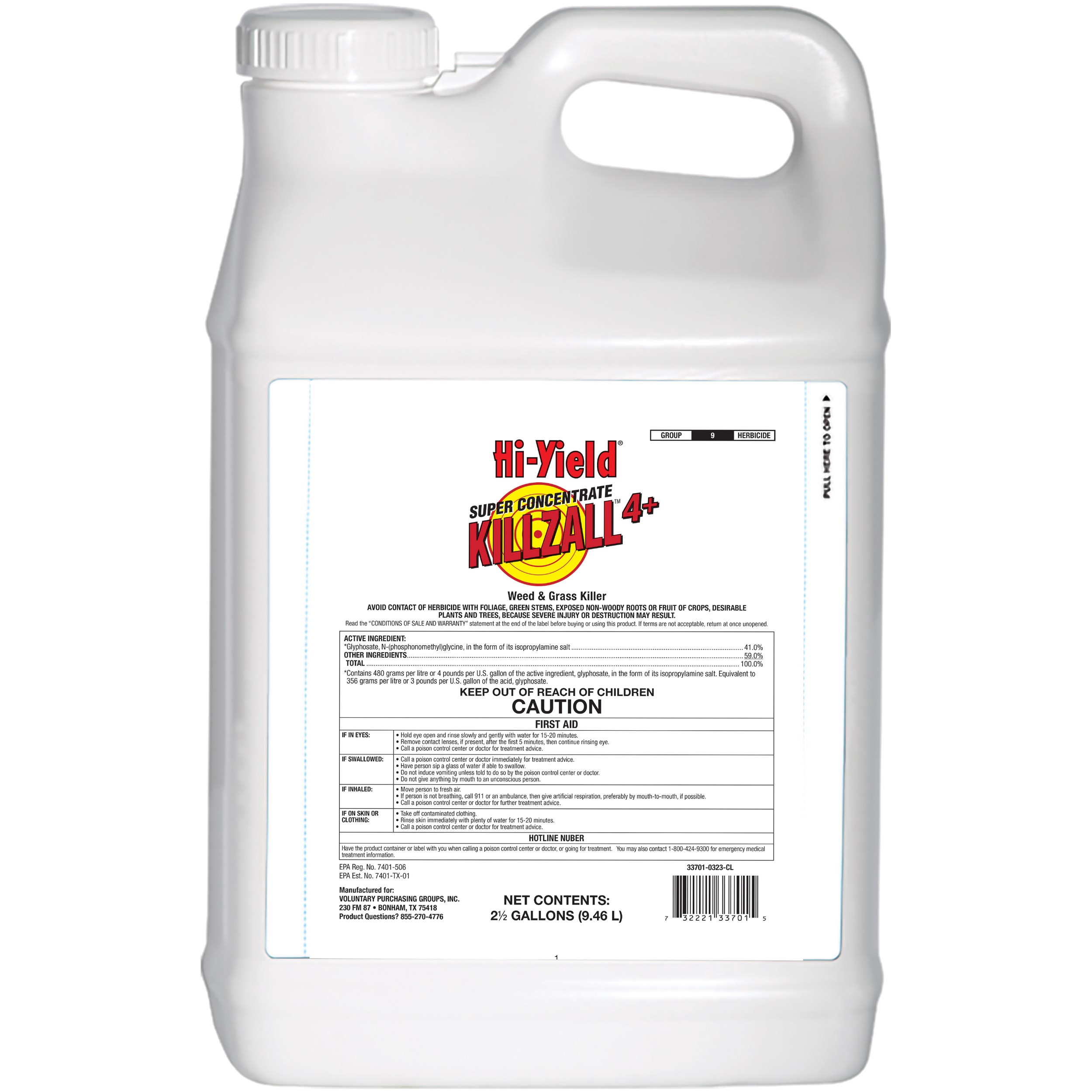 HiYield 2.5gal Super Concentrated Killzall Weed & Grass Killer