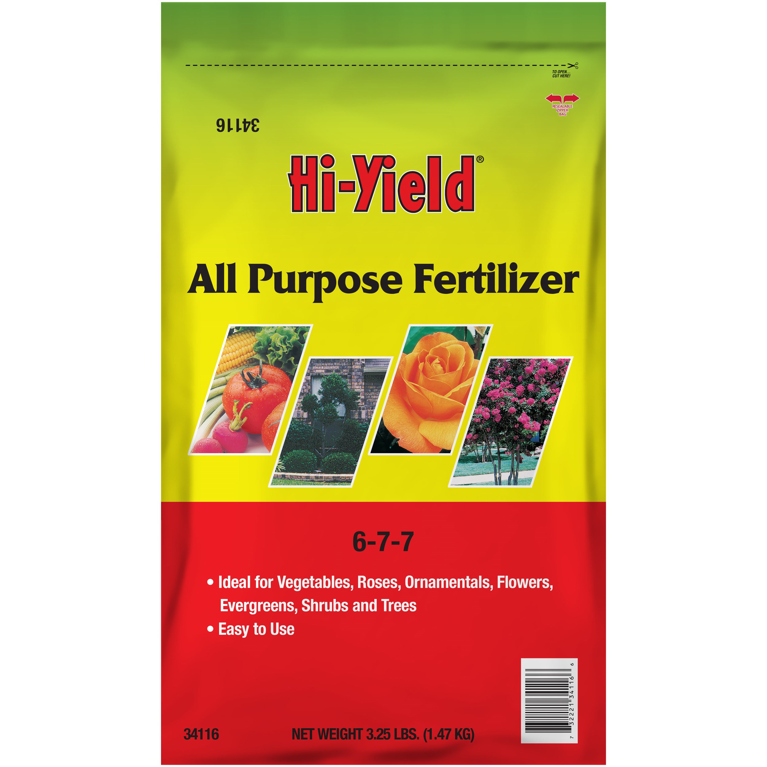 HiYield 3.25# All Purpose Fertilizer 6-7-7 — priced per each; minimum 12; multiples of 12
