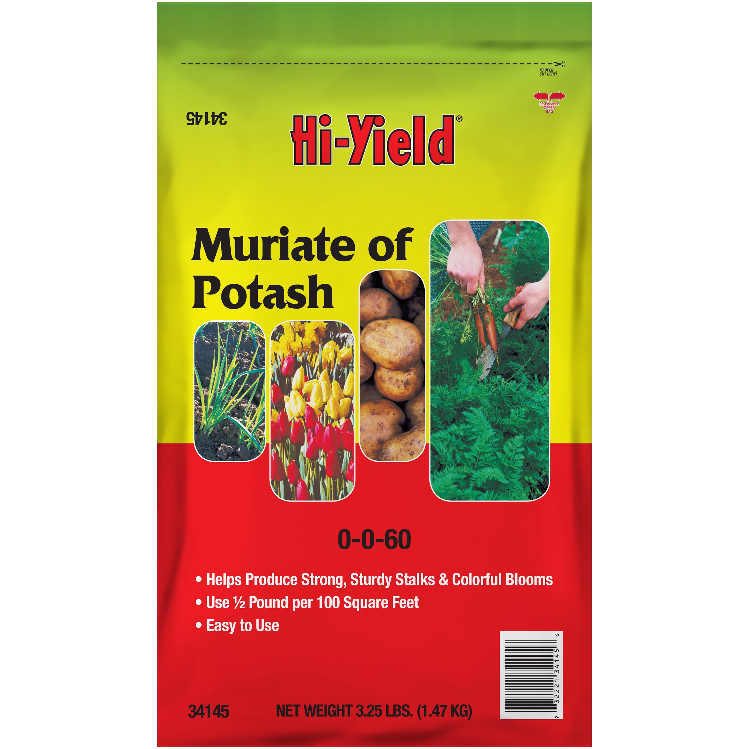 HiYield 3.25# Muriate Of Potash 0-0-60 — priced per each; minimum 12; multiples of 12