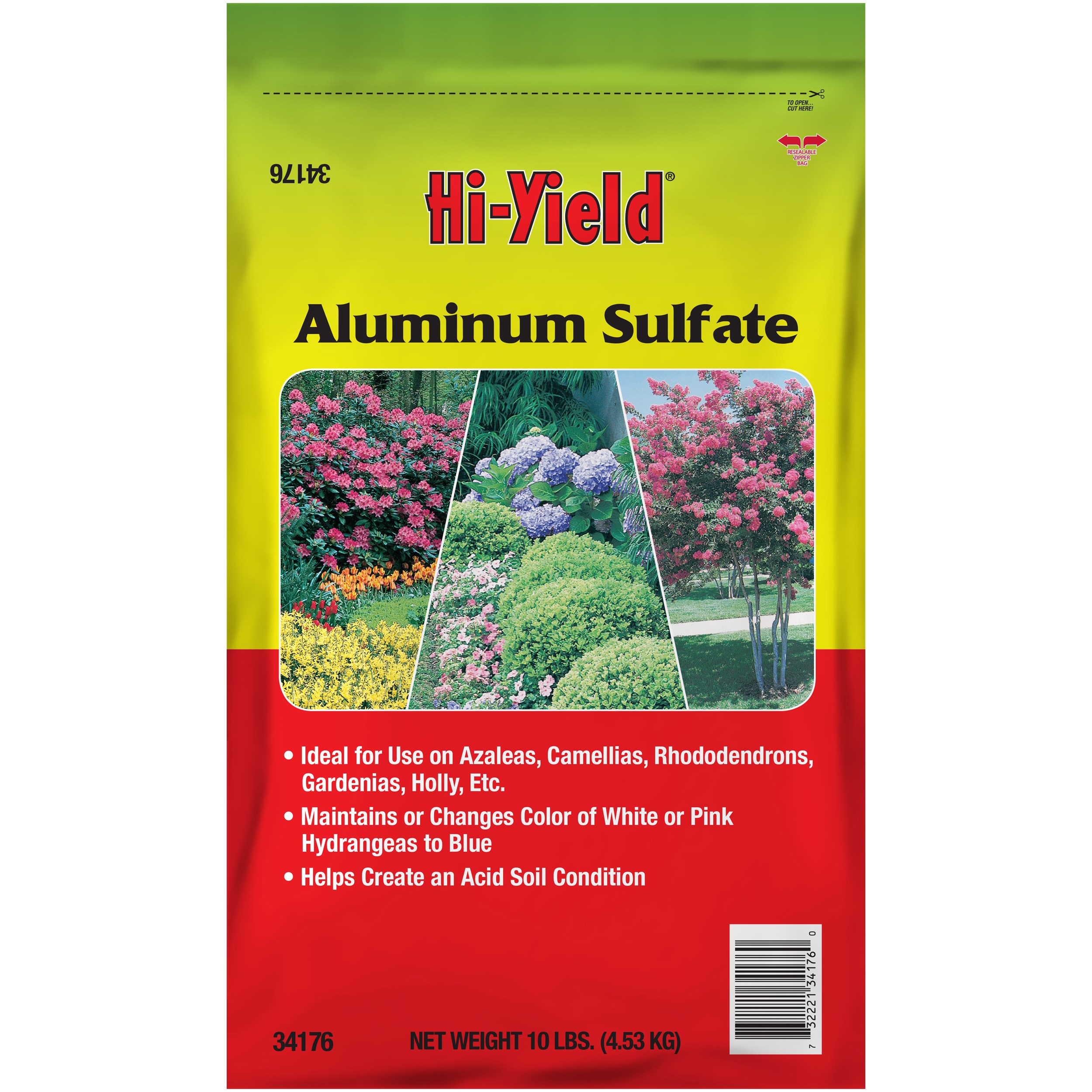 HiYield 10# Aluminum Sulfate — priced per each; minimum 4; multiples of 4