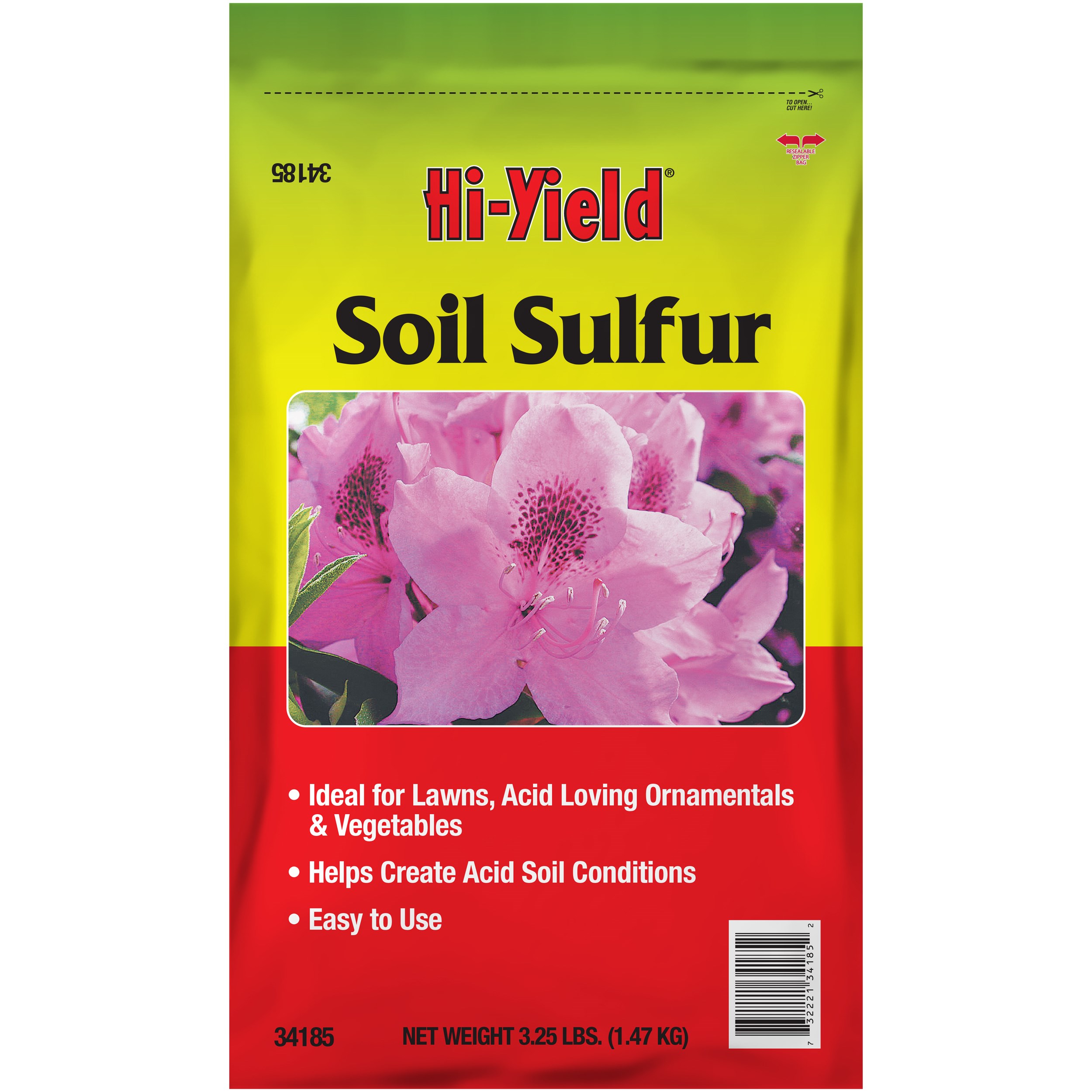 HiYield 3.25# Soil Sulfur — priced per each; minimum 12; multiples of 12