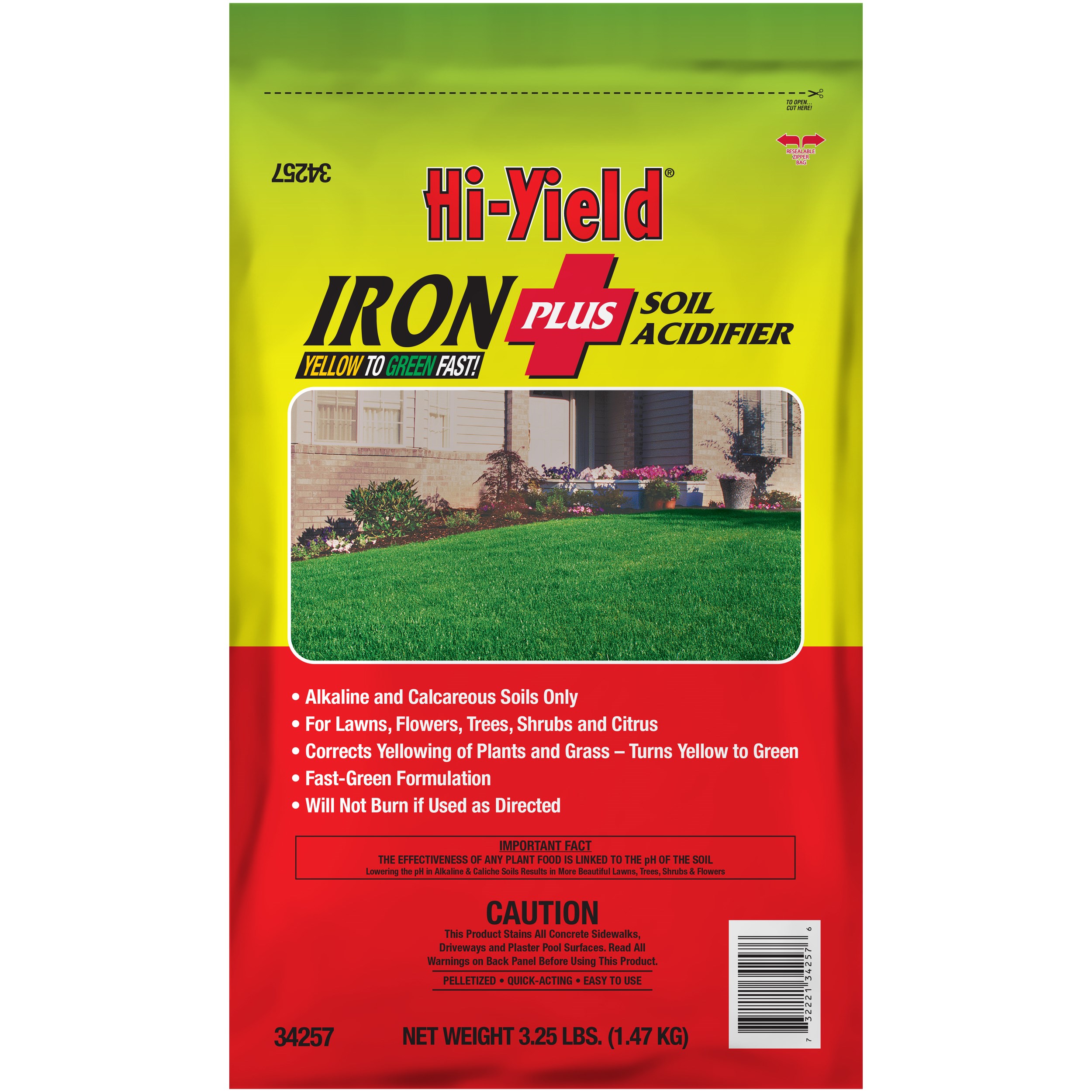 HiYield 3.25# Iron Plus Soil Acidifier 11-0-0 — priced per each; minimum 12; multiples of 12