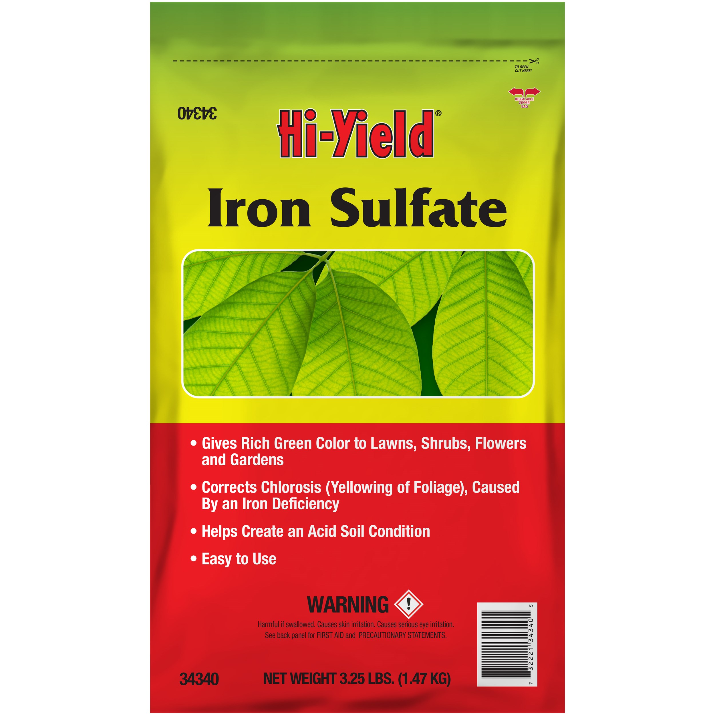HiYield 3.25# Iron Sulfate — priced per each; minimum 12; multiples of 12