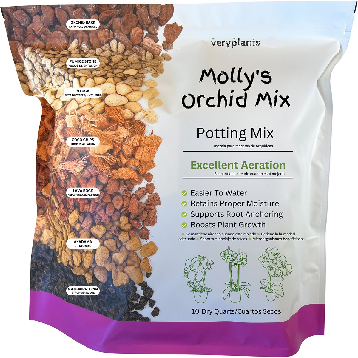 Molly's 10qt Orchid Mix — priced per each; minimum 5; multiples of 5
