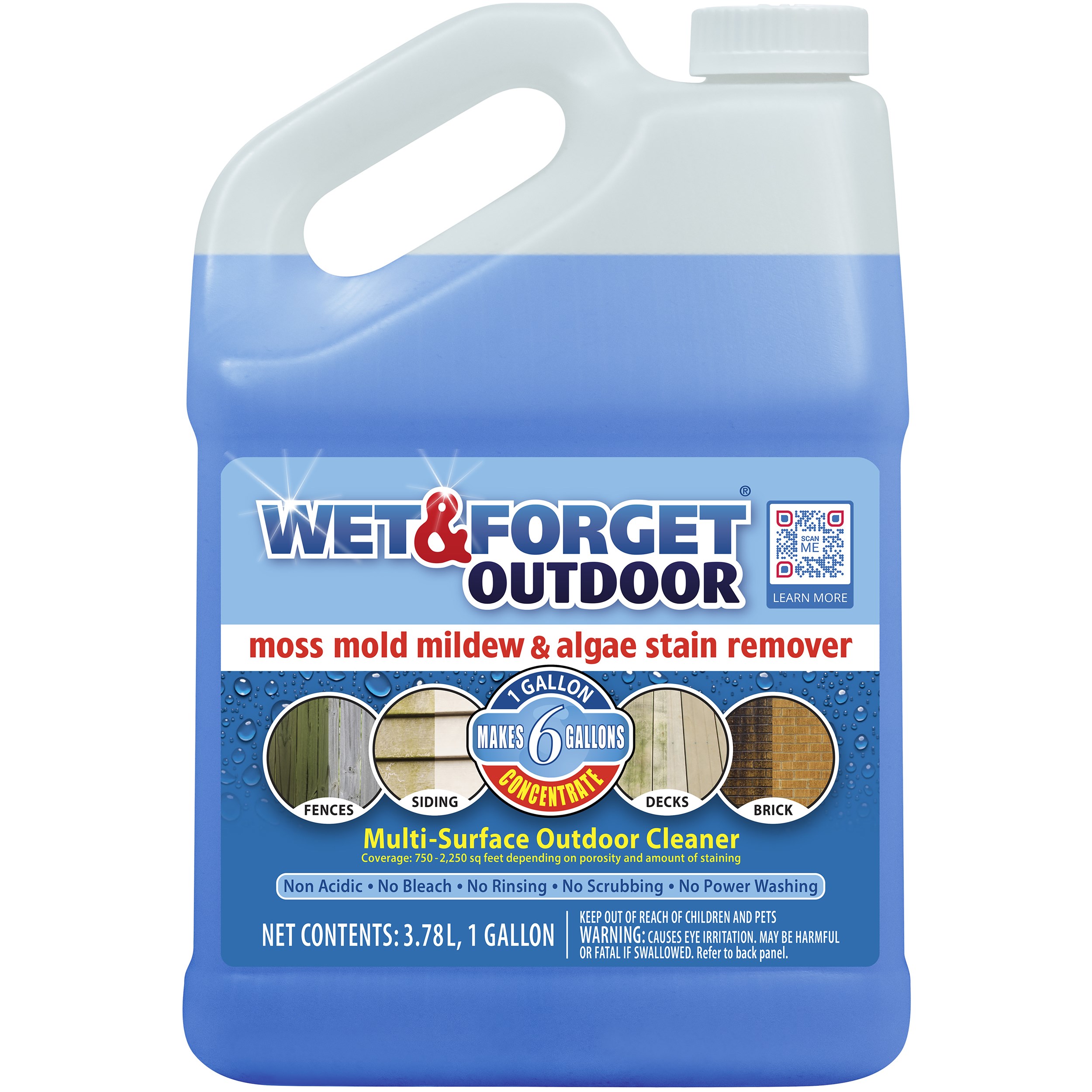 Wet & Forget 1gal Outdoor Moss Mold Mildew Remover — priced per each; minimum 4; multiples of 4