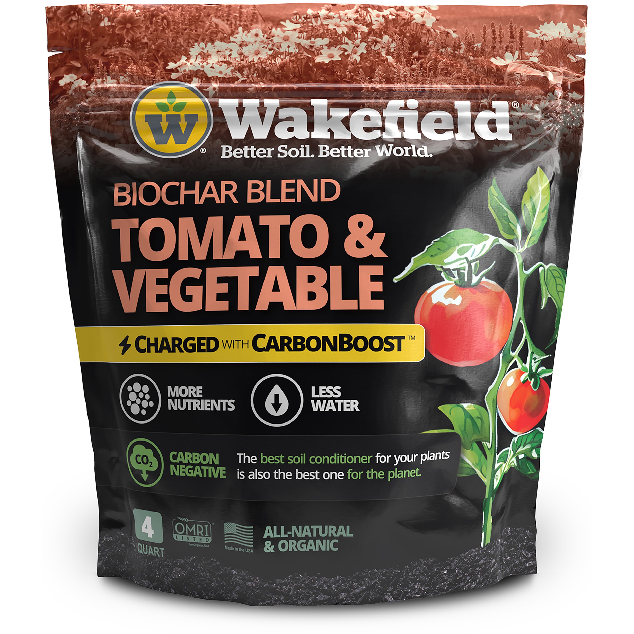Wakefield 4qt Biochar Tomato/Veg Carbonboost — Single Unit