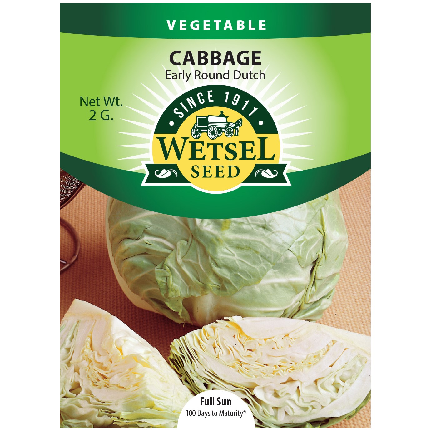Cabbage, Early Round Dutch 2 Grams — priced per each; minimum 5; multiples of 5