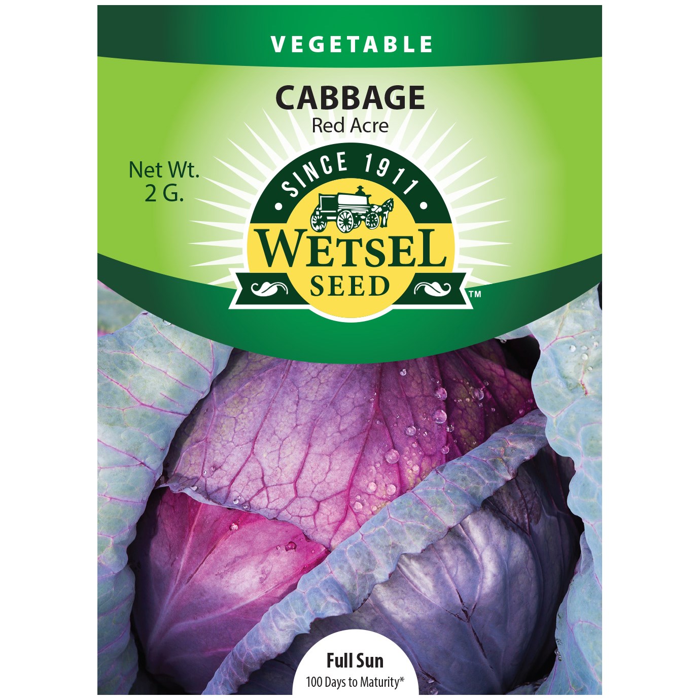 Cabbage, Red Acre 2 Grams — priced per each; minimum 5; multiples of 5