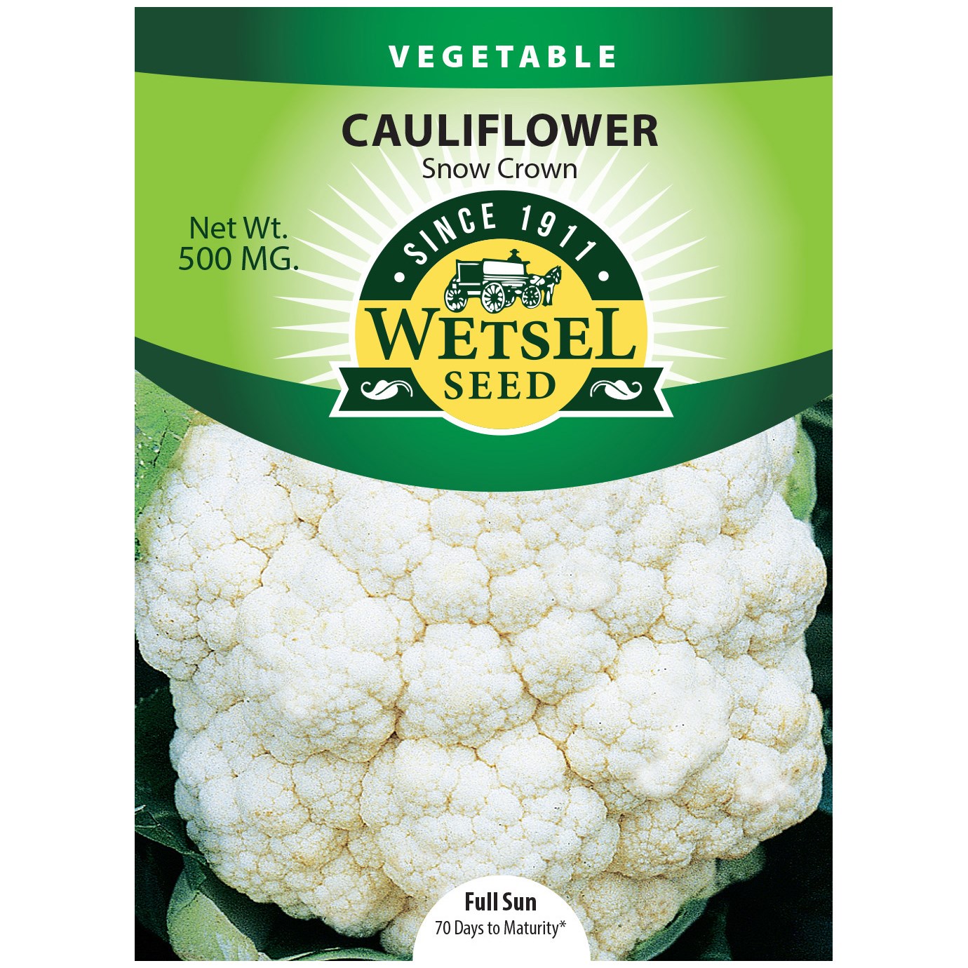 Cauliflower, Snow Crown 500mg — priced per each; minimum 5; multiples of 5
