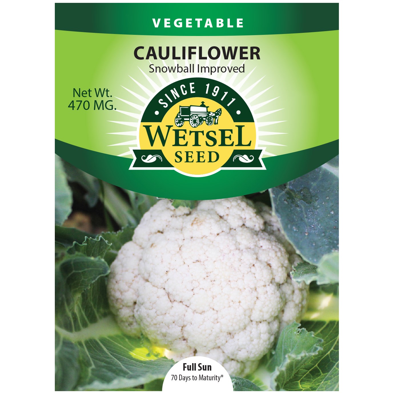 Cauliflower, Snowball Improved 470mg — priced per each; minimum 5; multiples of 5