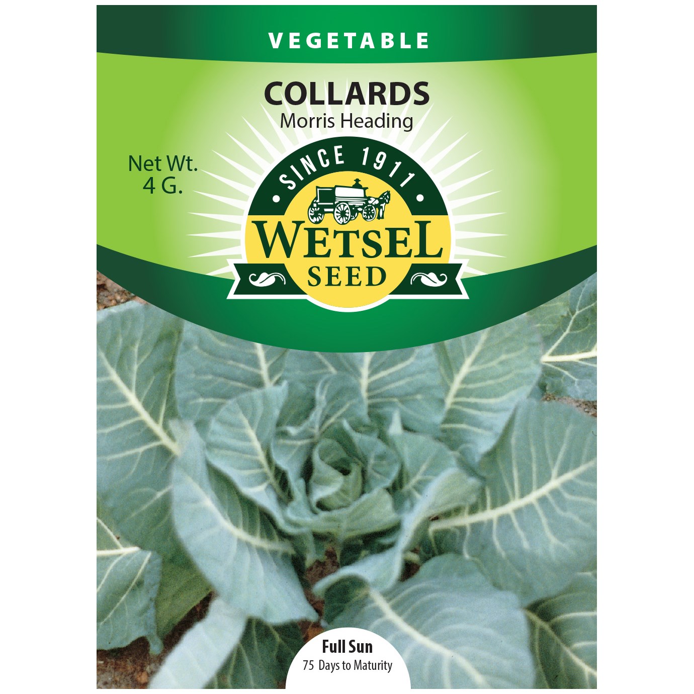 Collards, Morris Heading 4 Grams — priced per each; minimum 5; multiples of 5