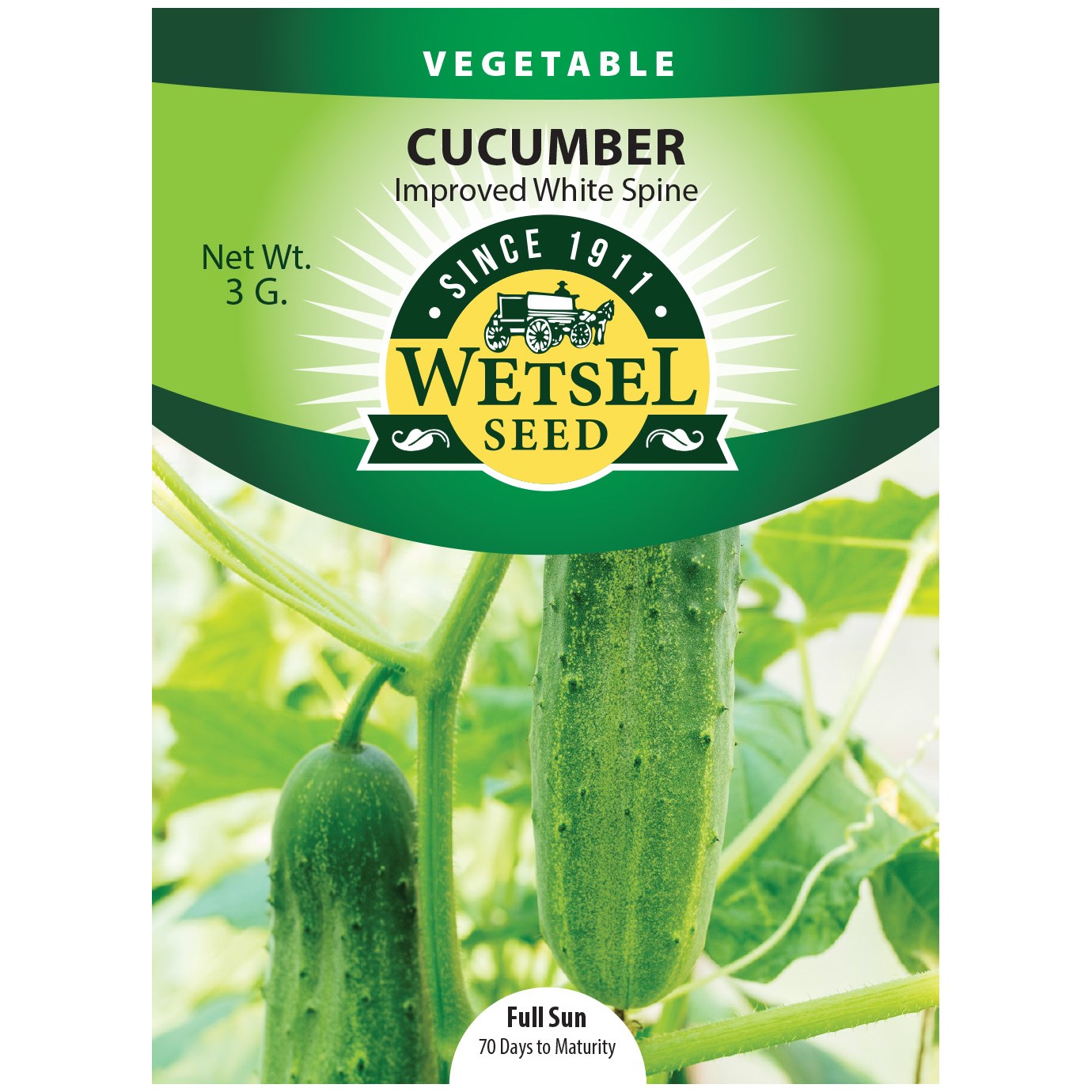 Cucumber, White Spine 3 Grams — priced per each; minimum 5; multiples of 5