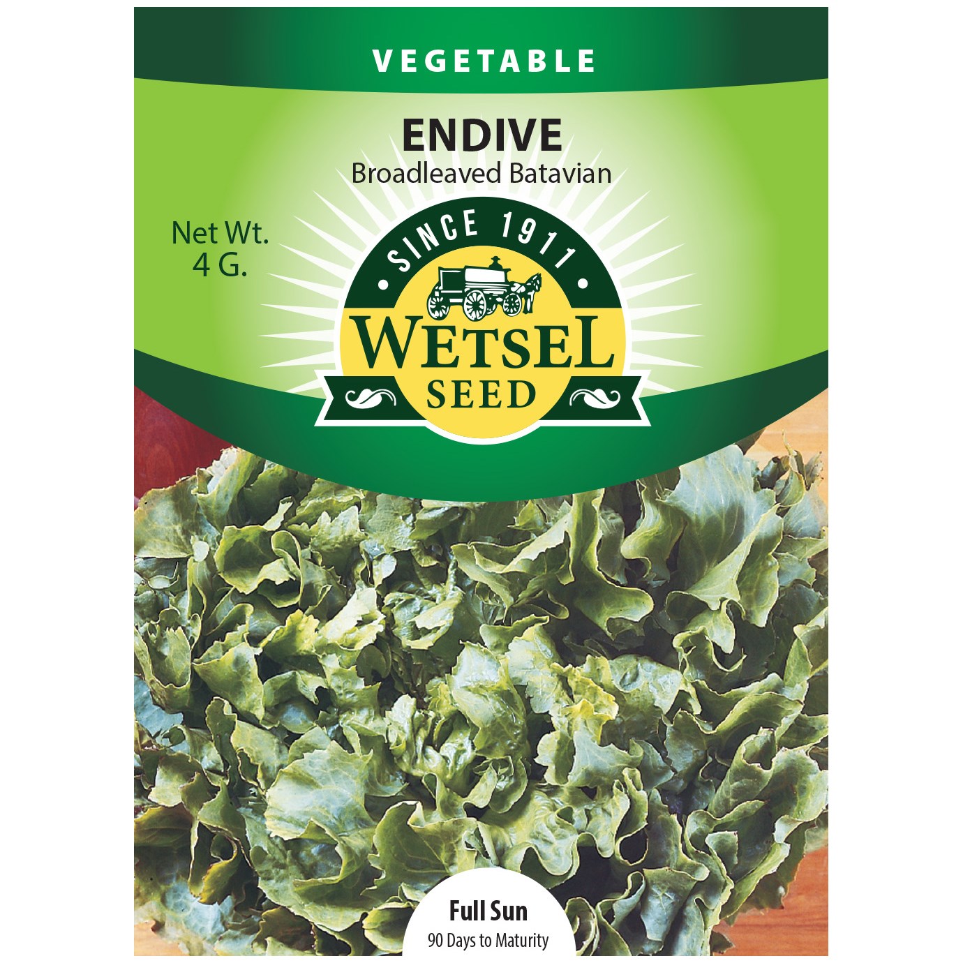 Endive, Broad Leaf Batavian 4 Grams — priced per each; minimum 5; multiples of 5