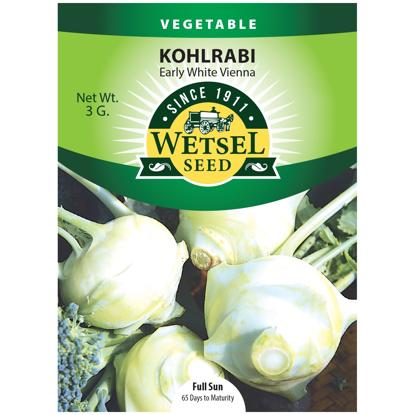 Kohlrabi, Early White Vienna 3 Grams — priced per each; minimum 5; multiples of 5