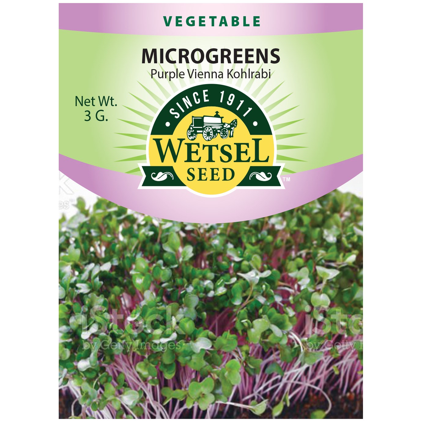 Microgreens, Kohlrabi Purple Vienna 3 Grams — priced per each; minimum 5; multiples of 5